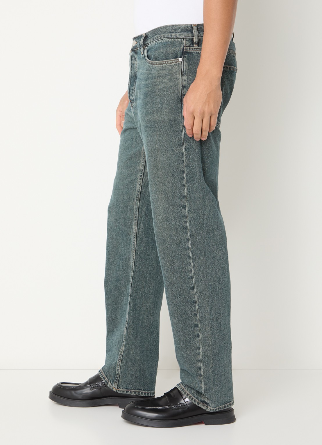 SAMSØE SAMSØE Eddie straight leg jeans met medium wassing - detail 4 indigo