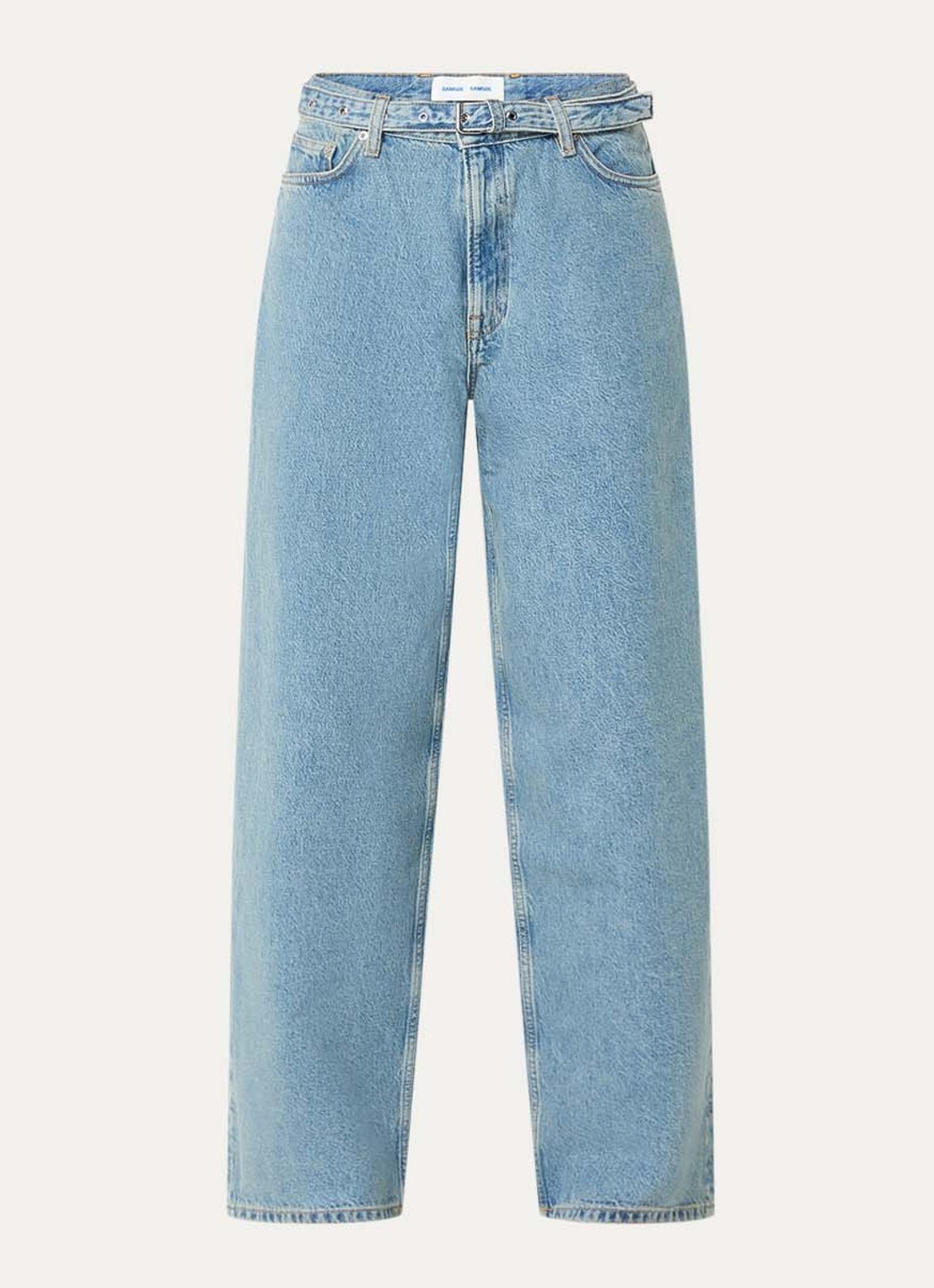 SAMSØE SAMSØE Harper high waist loose fit jeans met ceintuur - voorkant 2 indigo