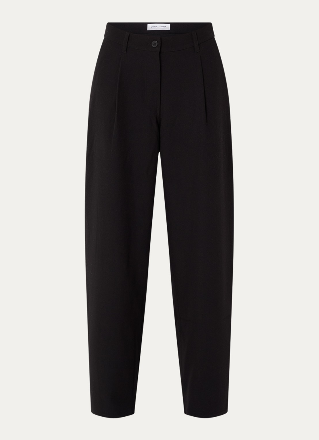 SAMSØE SAMSØE Harper high waist wide fit pantalon met steekzakken - voorkant zwart