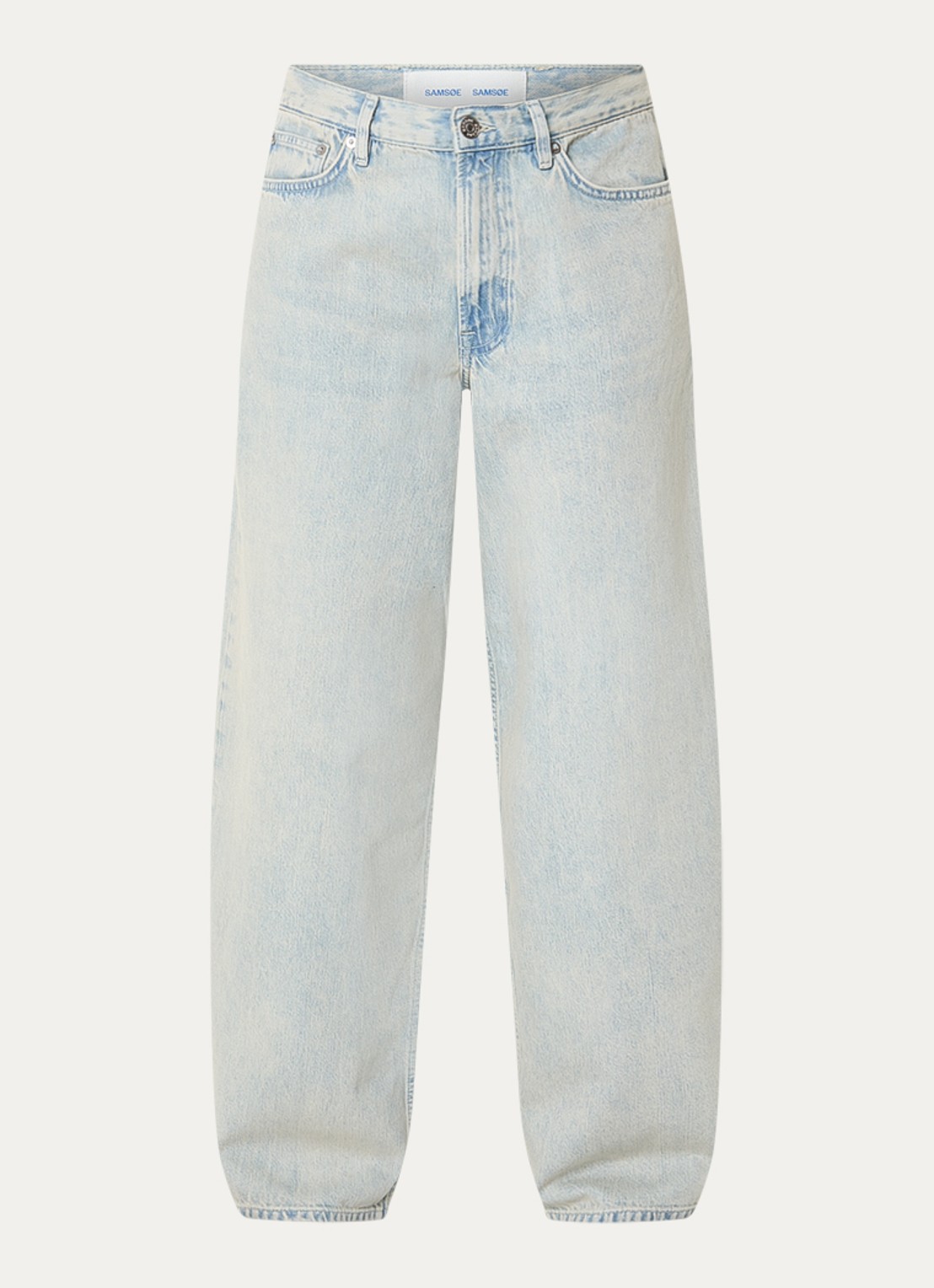 SAMSØE SAMSØE Harper mid waist wide fit jeans met gekleurde wassing - voorkant 2 lichtblauw