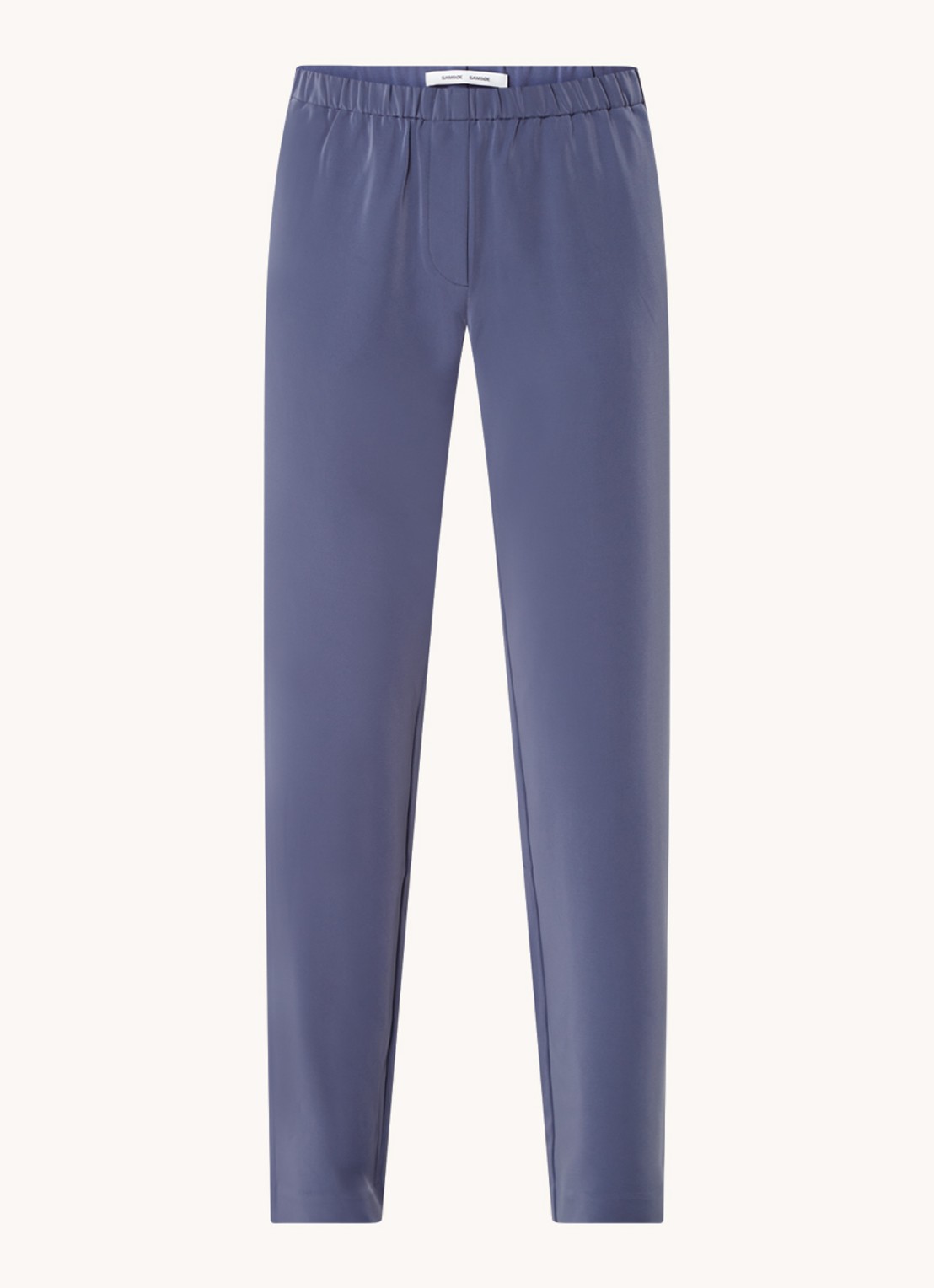 SAMSØE SAMSØE Hoys high waist straight fit trackpants met steekzakken - voorkant 2 blauw