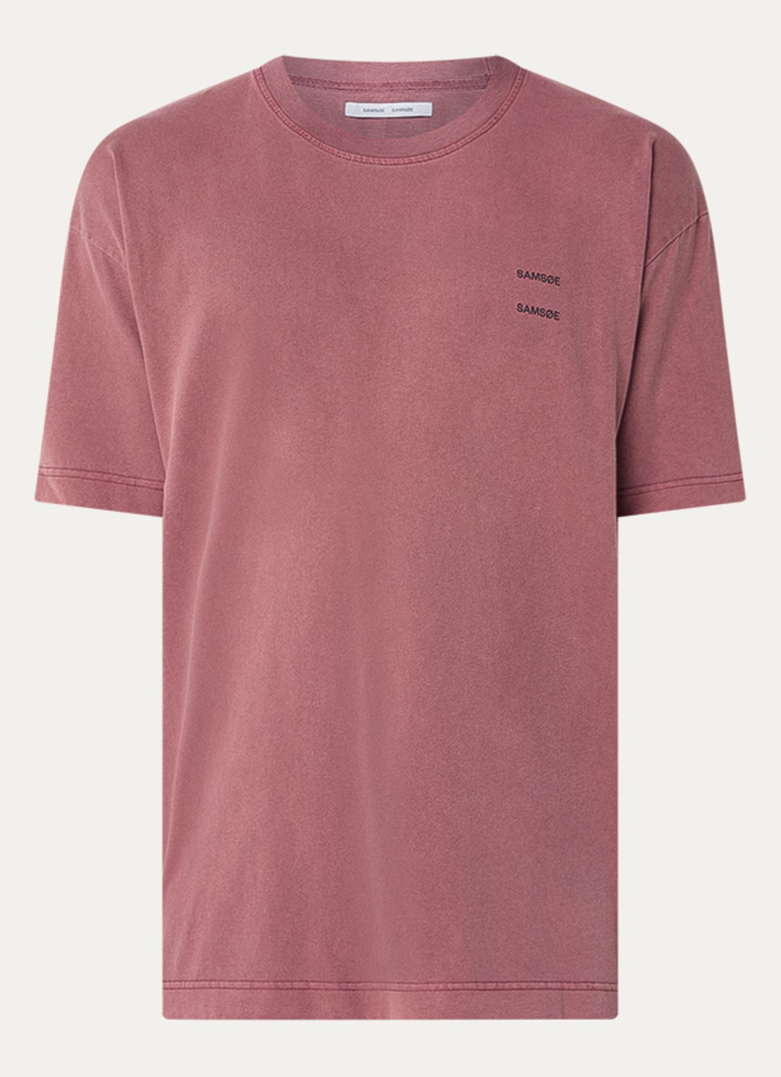 SAMSØE SAMSØE Joel T-shirt met logo - voorkant 3 oudroze