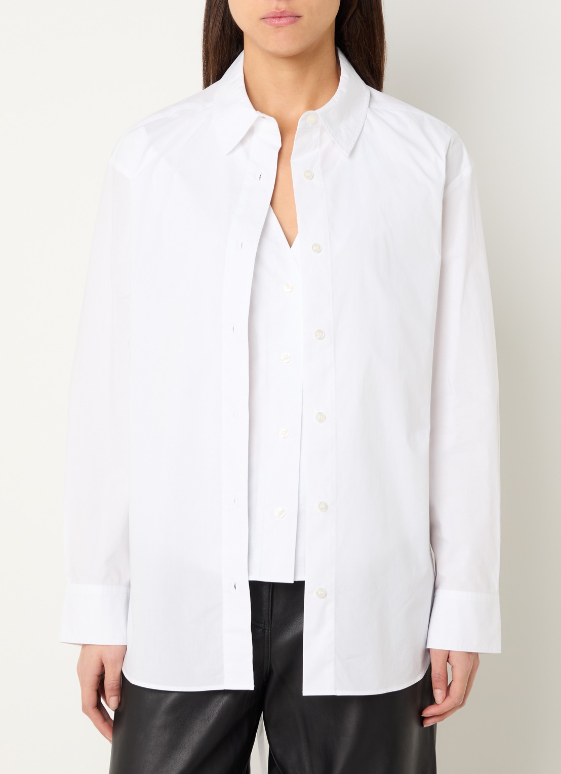 SAMSØE SAMSØE Moon blouse met kraag - detail 4 wit