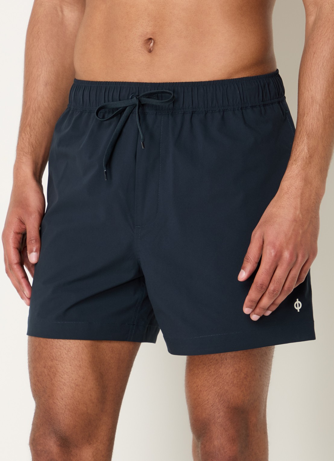 SAMSØE SAMSØE Moses zwemshorts met logo - detail donkerblauw