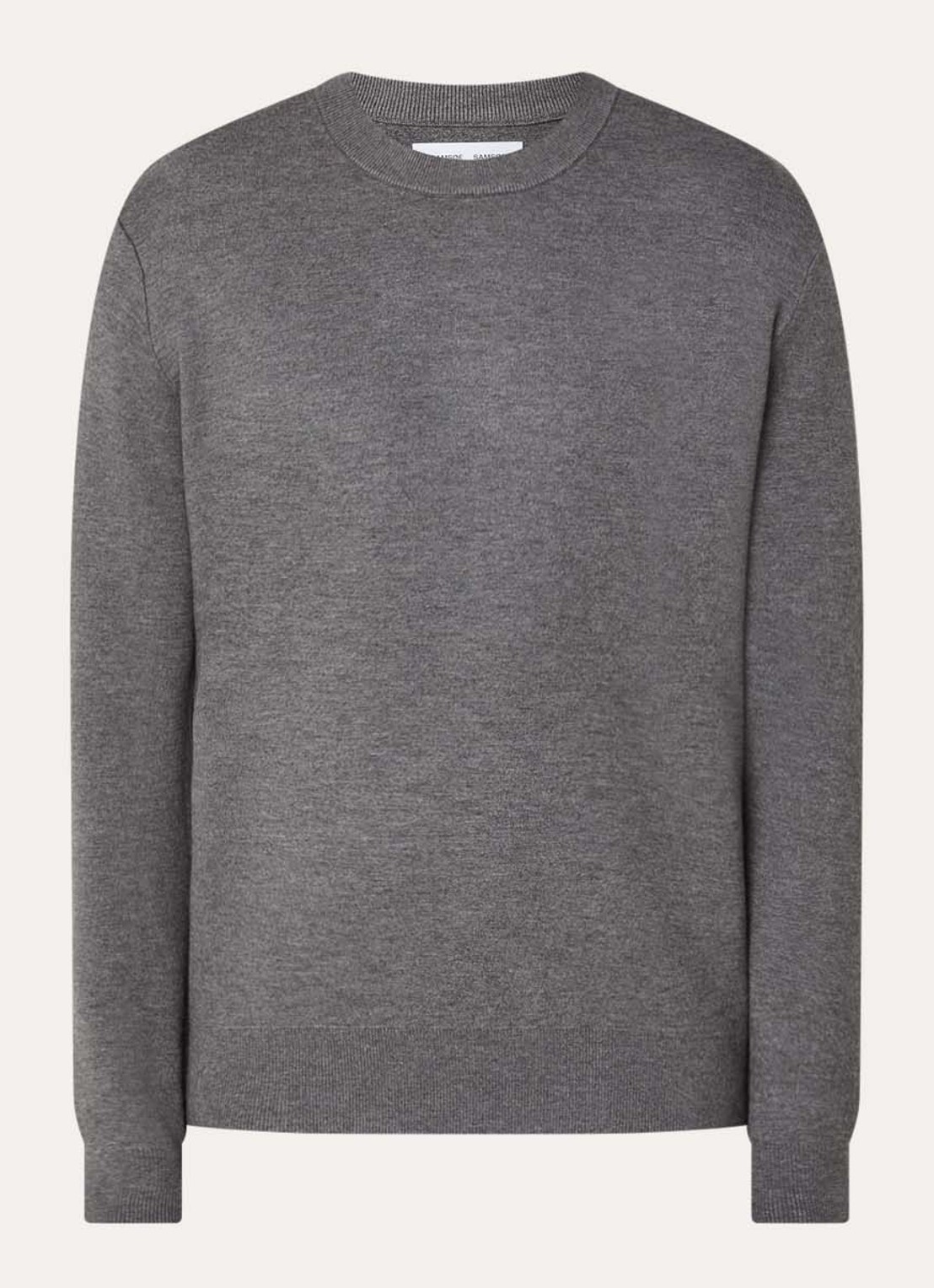 SAMSØE SAMSØE Rico fijngebreide pullover - voorkant grijs