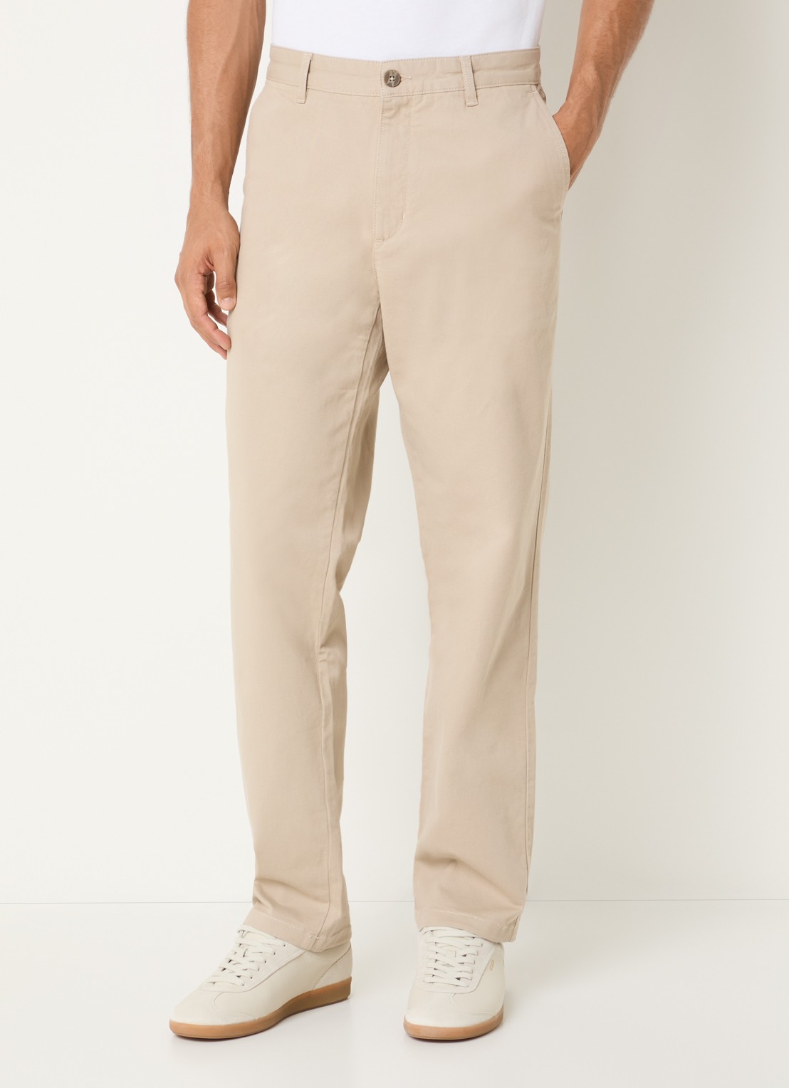 SAMSØE SAMSØE Saboris straight fit chino met steekzakken - detail 4 beige