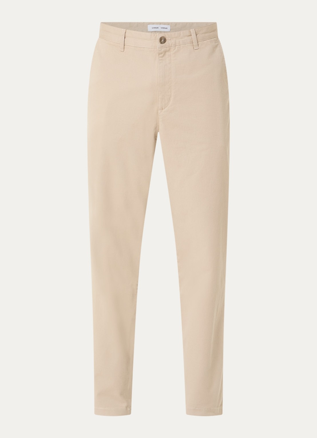 SAMSØE SAMSØE Saboris straight fit chino met steekzakken - voorkant beige