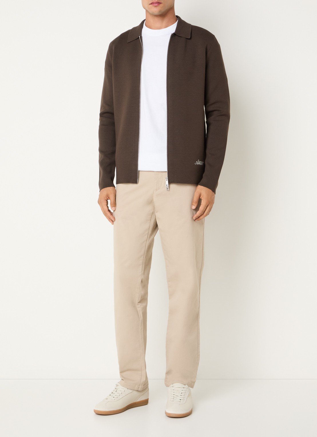 SAMSØE SAMSØE Saboris straight fit chino met steekzakken - voorkant 2 beige