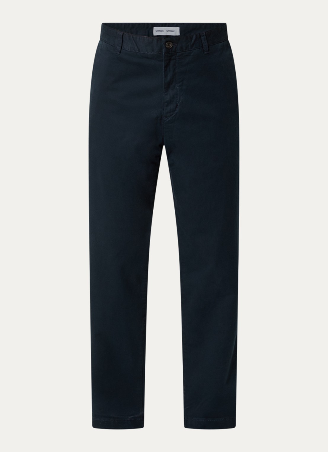 SAMSØE SAMSØE Saboris straight fit chino met steekzakken - voorkant donkerblauw