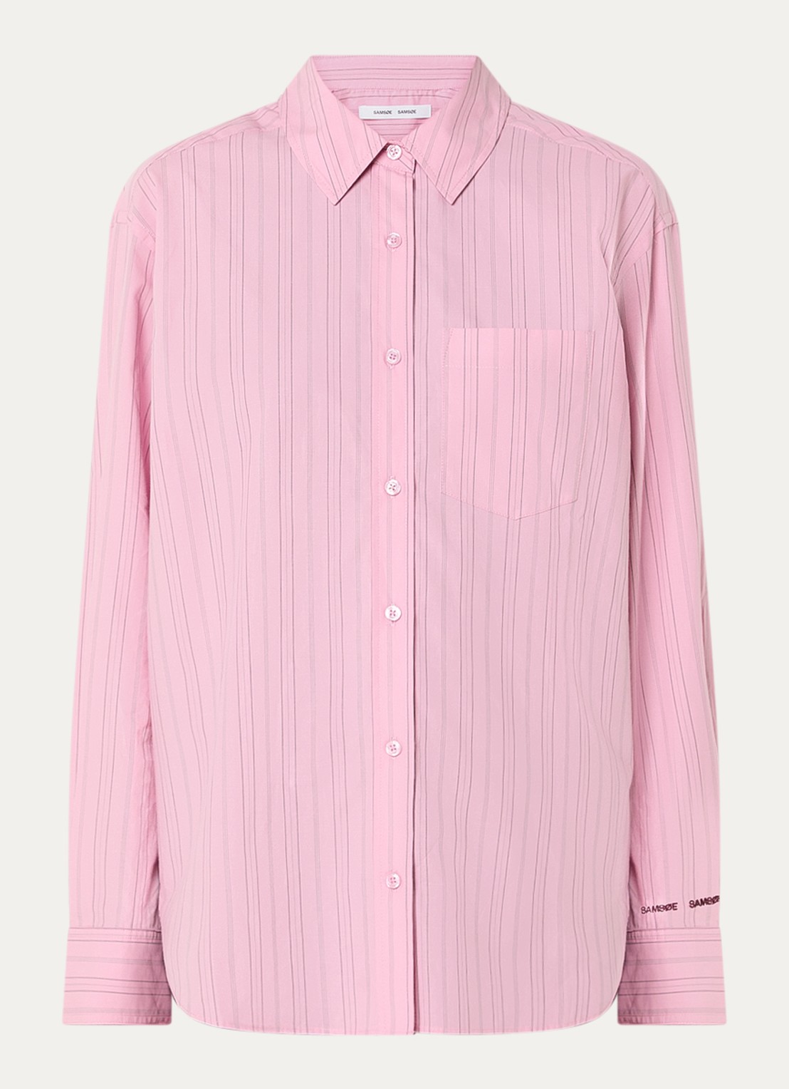 SAMSØE SAMSØE Salova blouse met streepprint - voorkant 2 roze