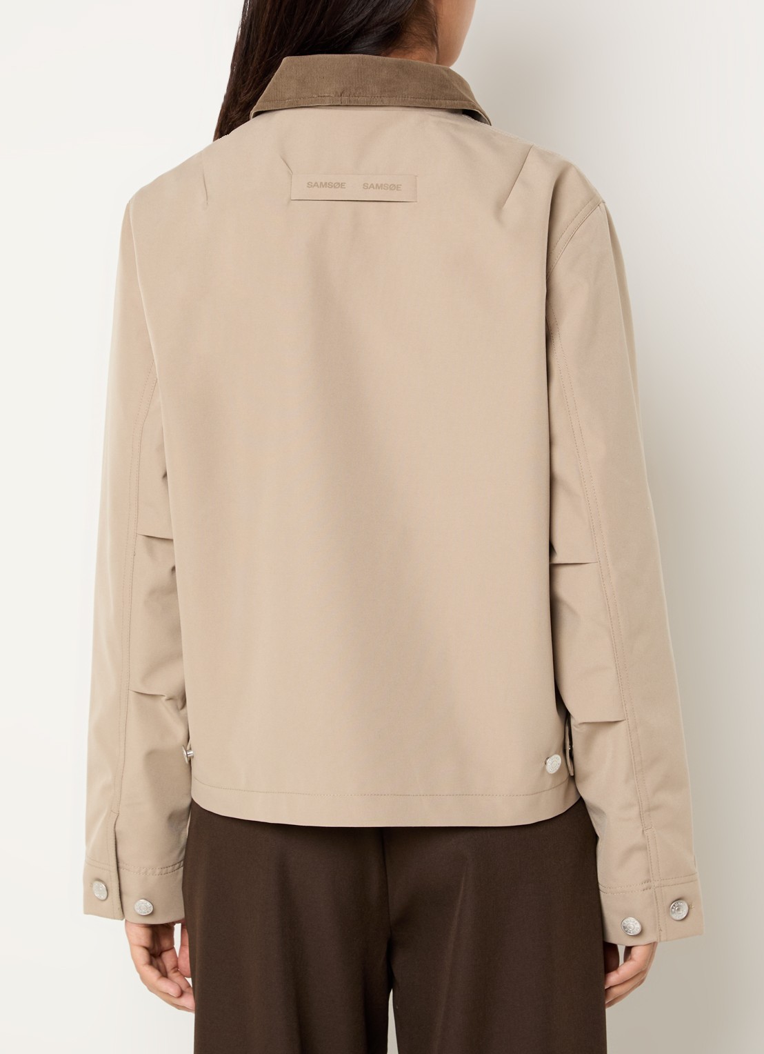 SAMSØE SAMSØE Sarobinson barn jack met opgestikte zak - achterkant 4 beige