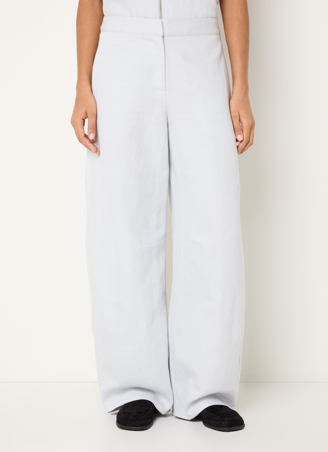 SAMSØE SAMSØE Saroko high waist loose fit pantalon met steekzakken - detail 4 gebroken wit
