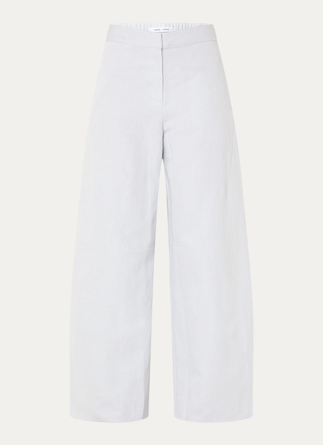 SAMSØE SAMSØE Saroko high waist loose fit pantalon met steekzakken - voorkant 2 gebroken wit