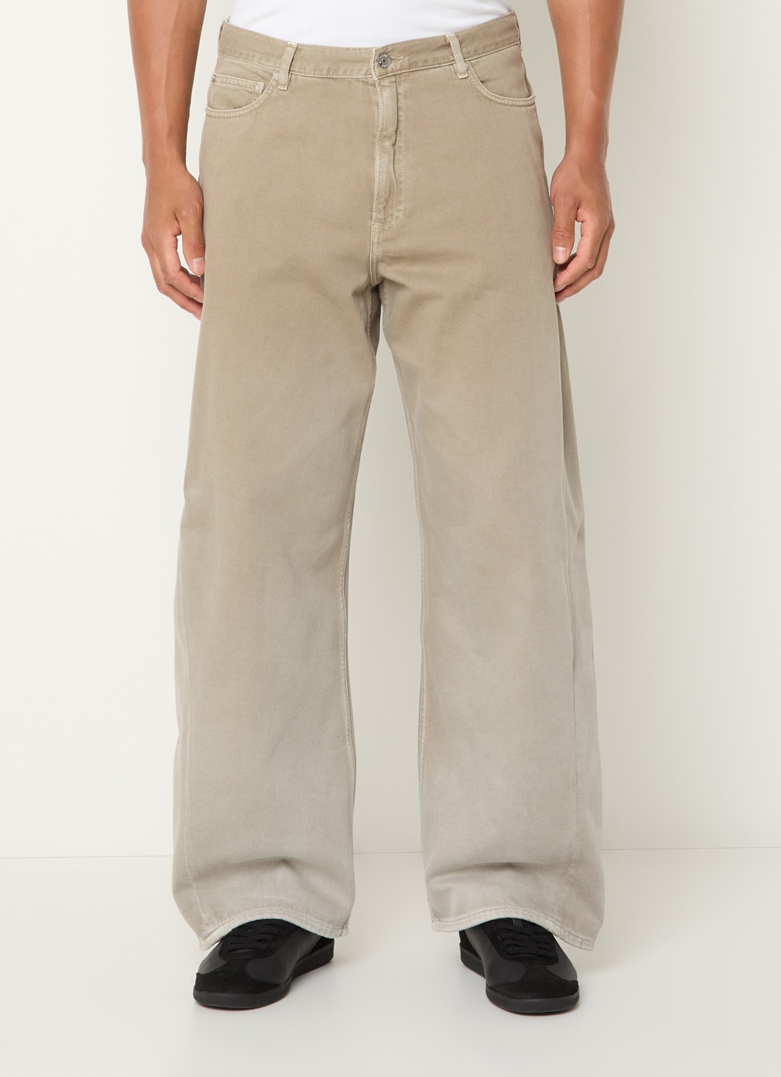 SAMSØE SAMSØE Satimothy wide leg jeans met gekleurde wassing - detail beige