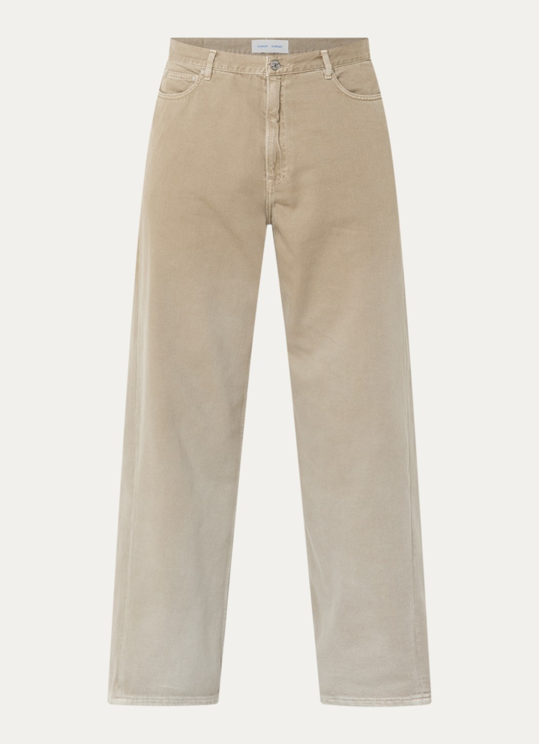 SAMSØE SAMSØE Satimothy wide leg jeans met gekleurde wassing - voorkant 3 beige