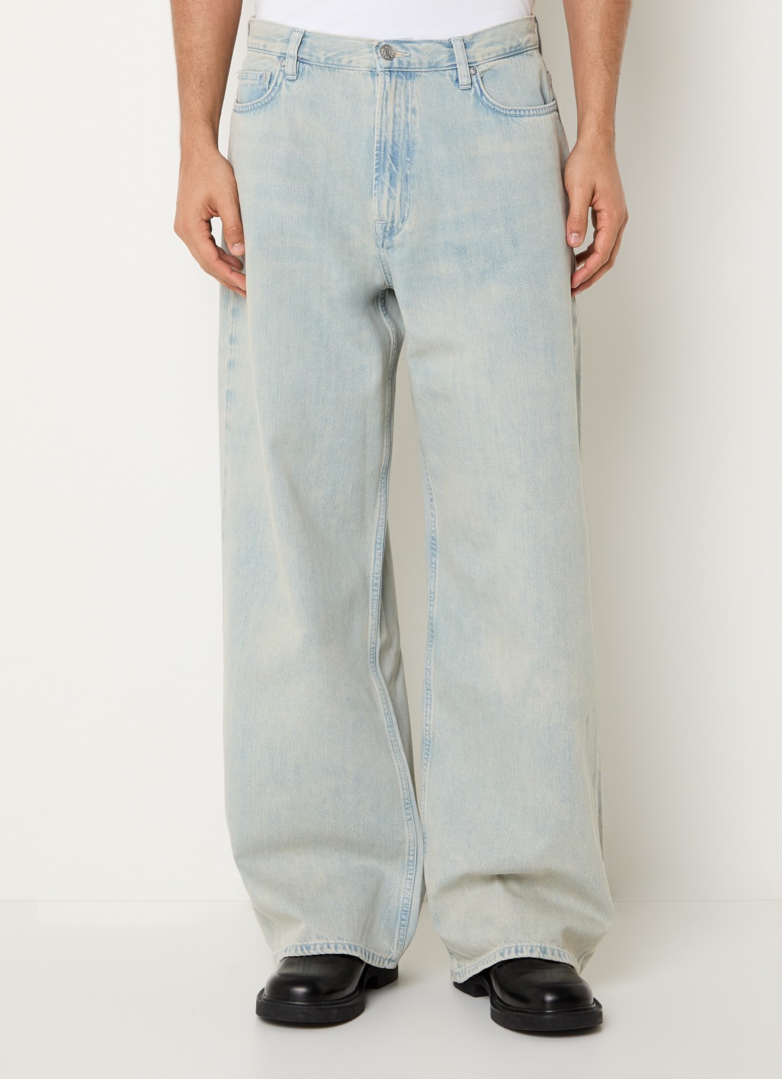 SAMSØE SAMSØE Satimothy wide leg jeans met lichte wassing - detail 3 indigo