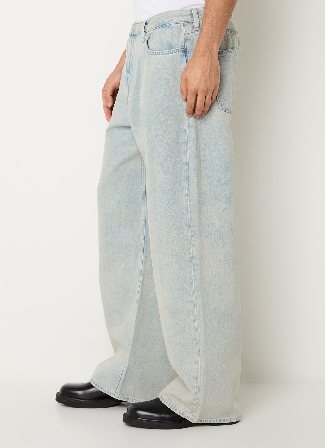 SAMSØE SAMSØE Satimothy wide leg jeans met lichte wassing - detail 4 indigo