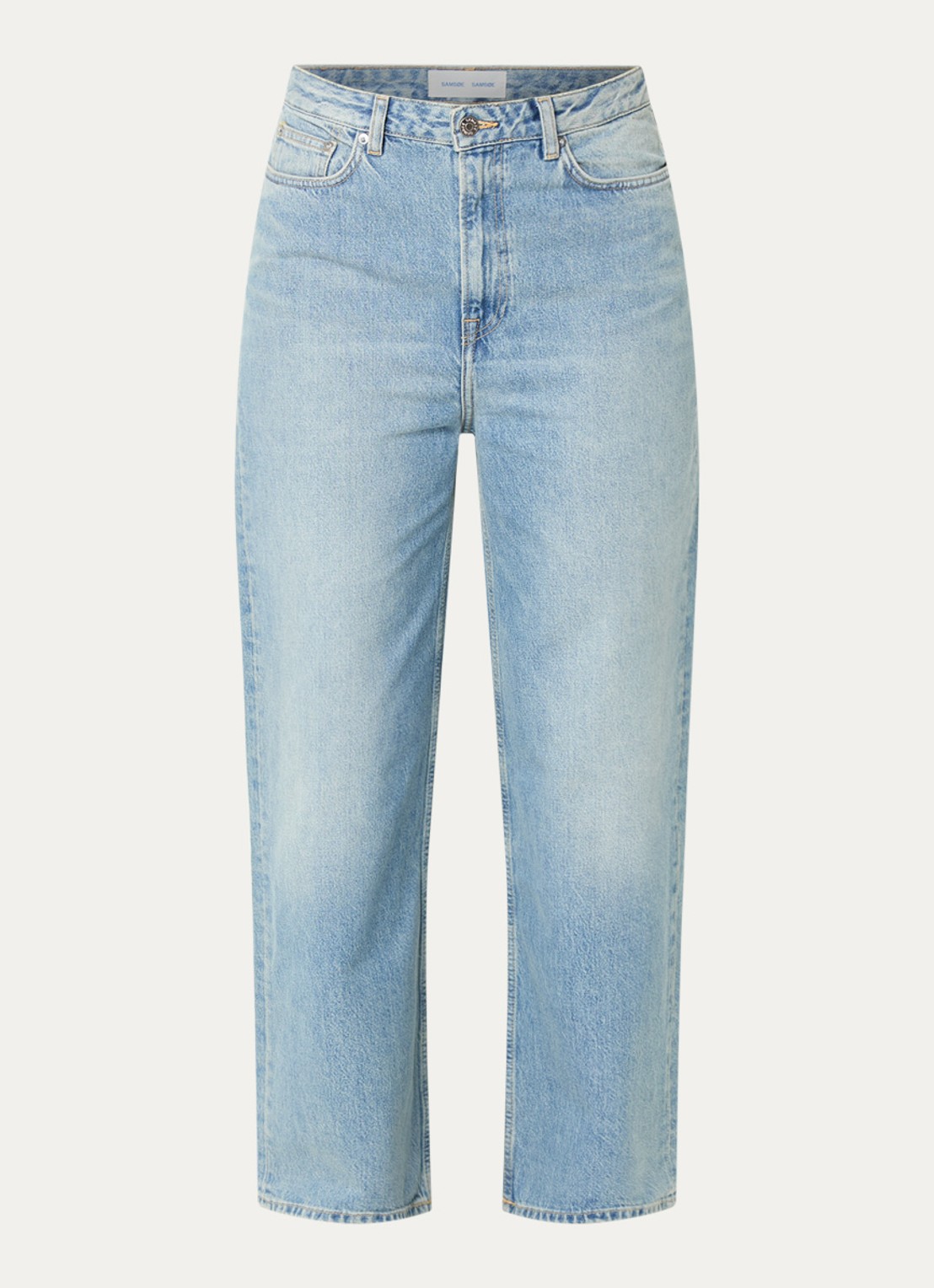 SAMSØE SAMSØE Shelly high waist wide leg jeans met steekzakken - voorkant 4 jeans
