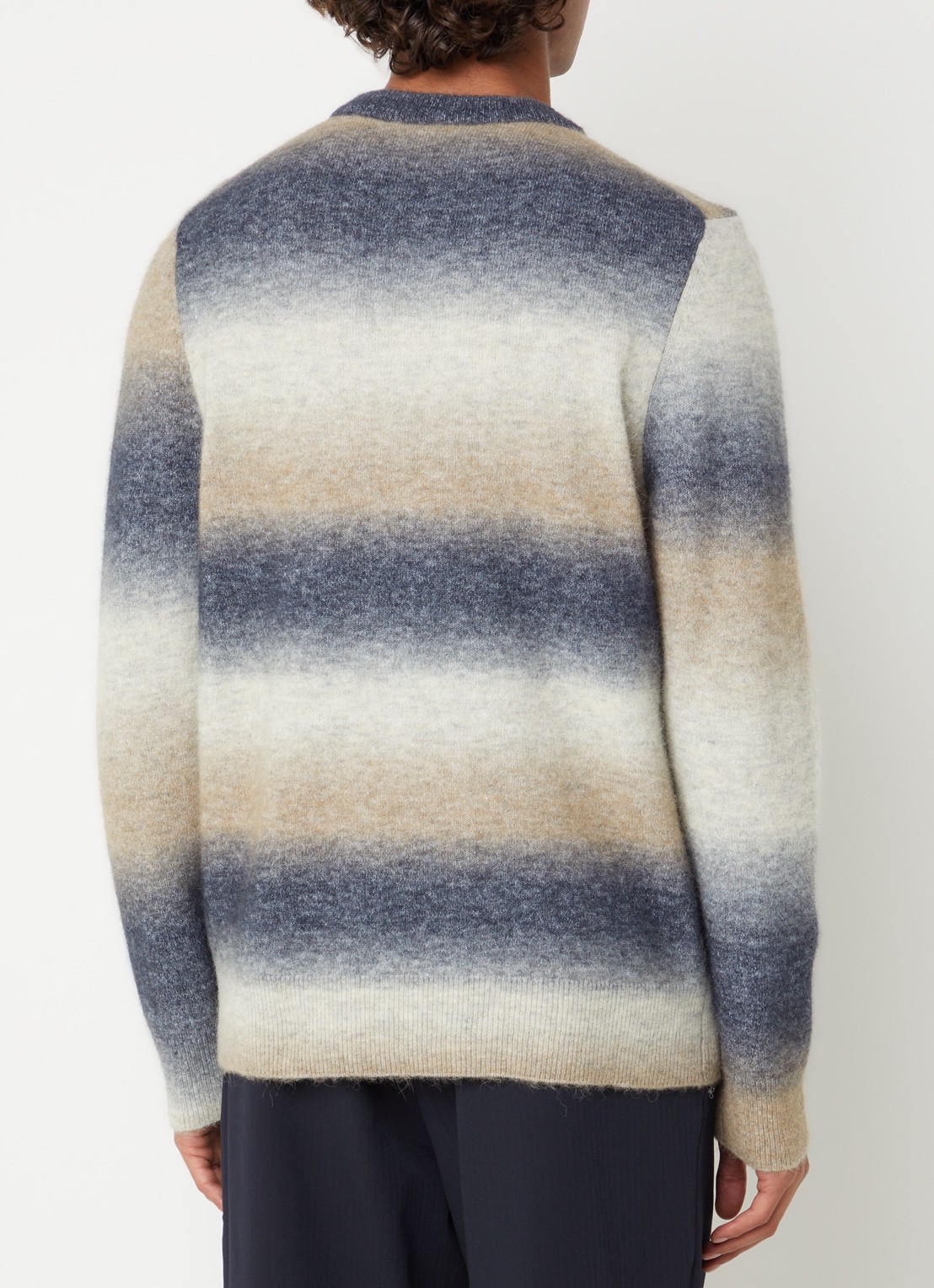 SAMSØE SAMSØE Aiden fijngebreide pullover in alpaca wolblend - achterkant beige