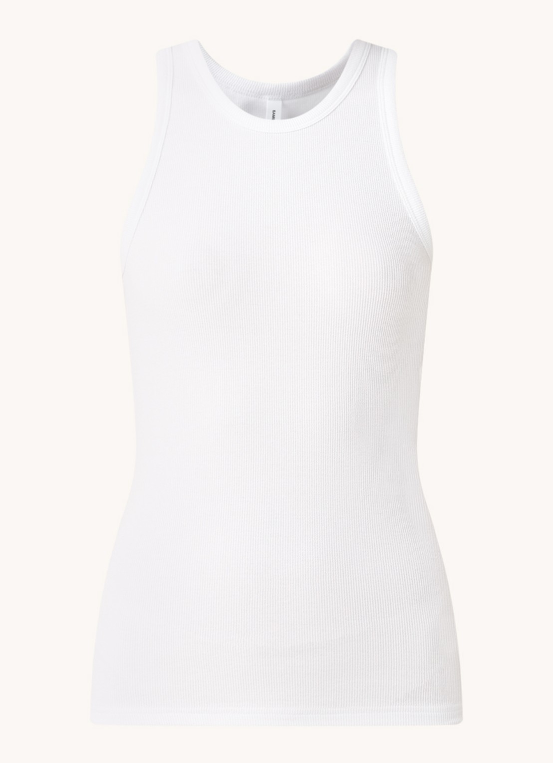 SAMSØE SAMSØE Alexo tanktop met ronde hals - voorkant 3 wit