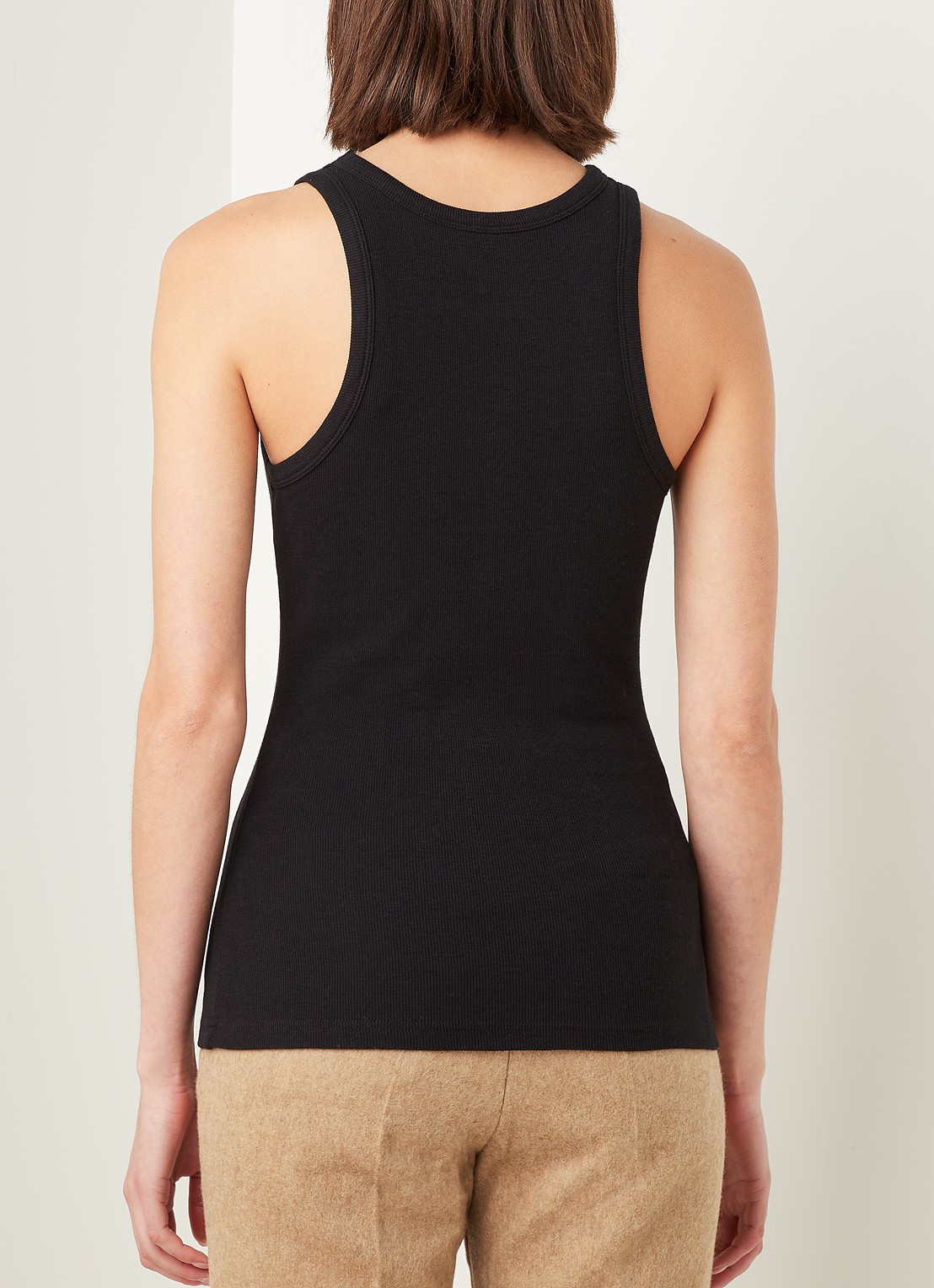 SAMSØE SAMSØE Alexo tanktop met ronde hals - achterkant 4 zwart