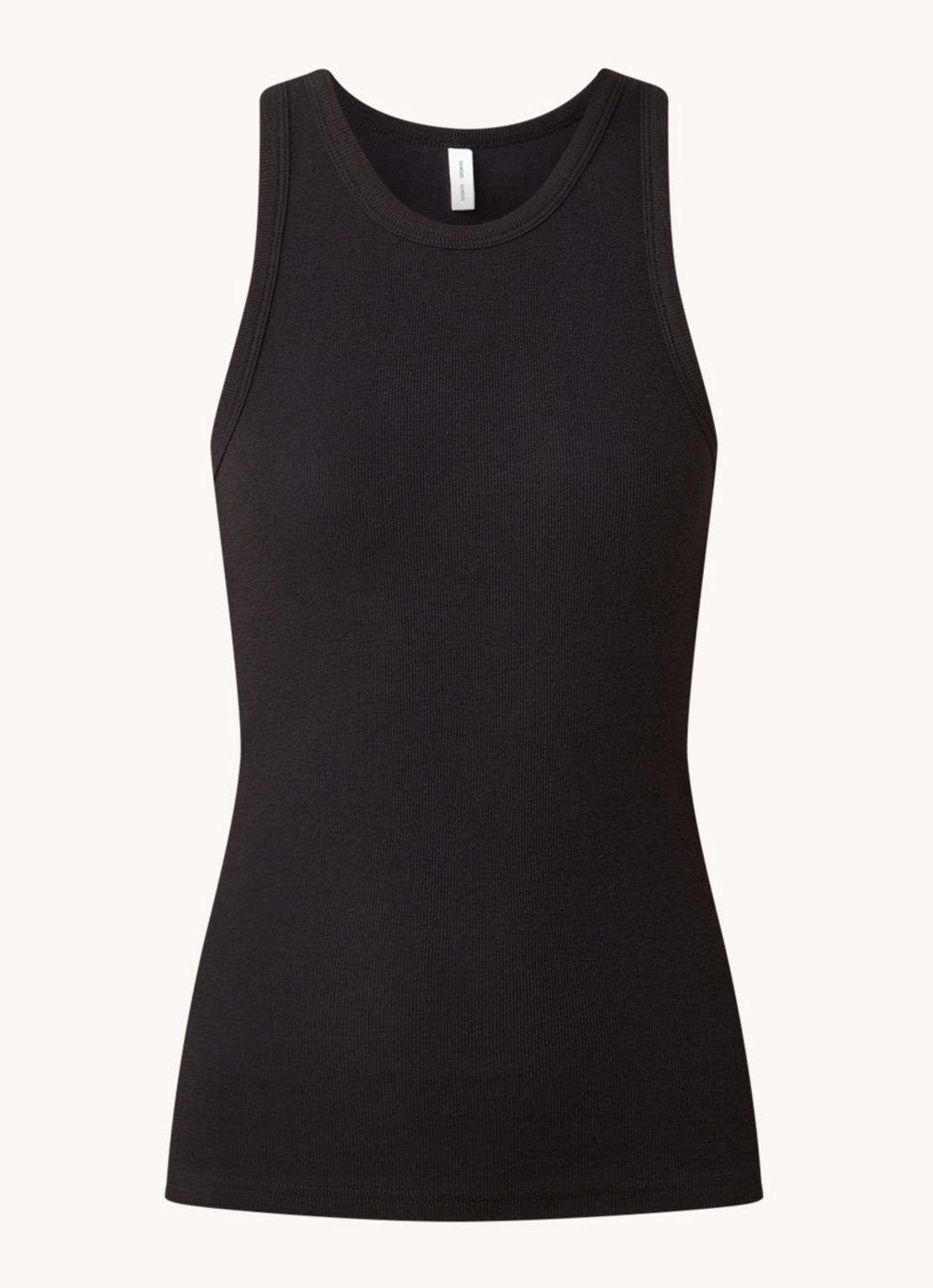 SAMSØE SAMSØE Alexo tanktop met ronde hals - voorkant 2 zwart