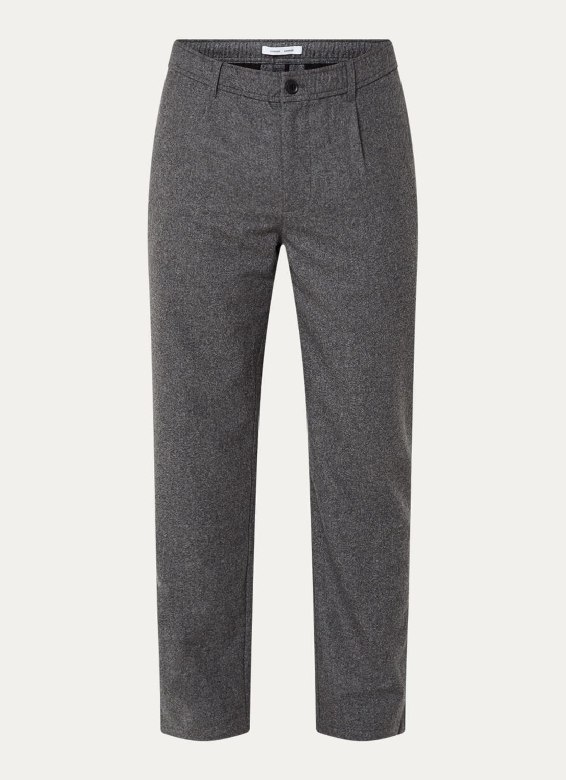 SAMSØE SAMSØE Bertil slim fit pantalon in wolblend - voorkant grijsmele