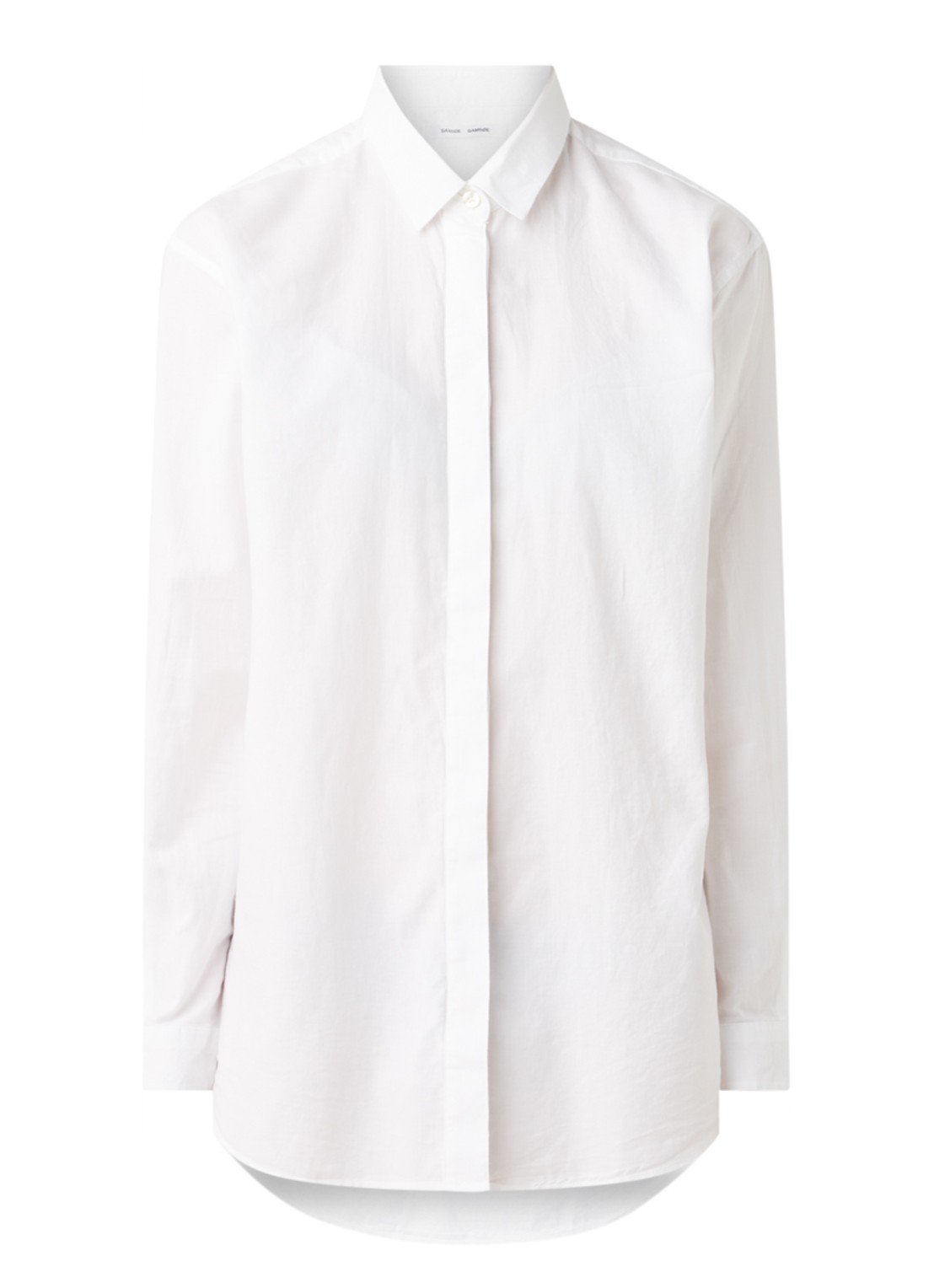 SAMSØE SAMSØE Caico blouse van  katoen - voorkant 2 wit