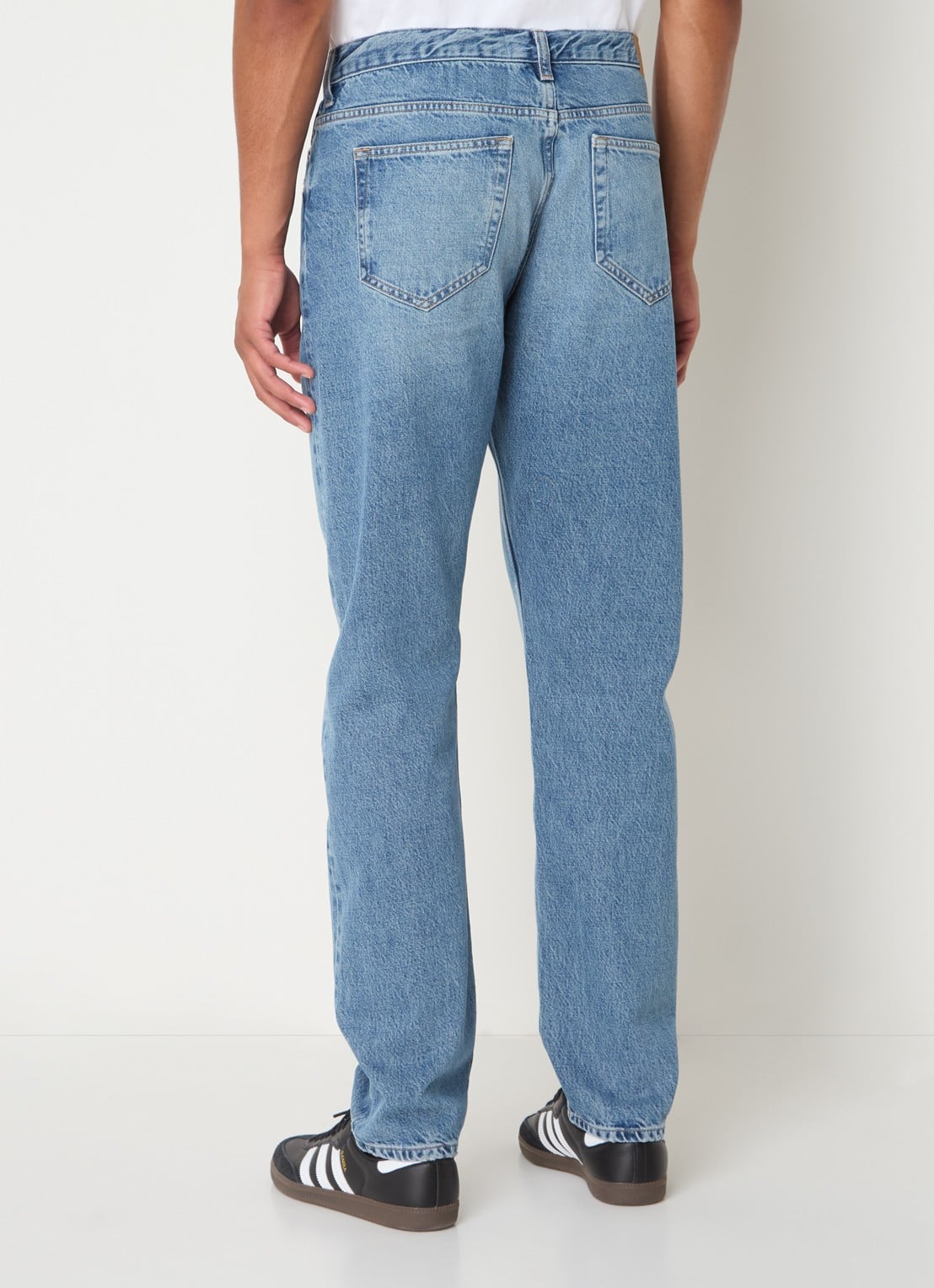 SAMSØE SAMSØE Cosmo straight leg jeans van  katoen met medium wassing - achterkant 5 indigo