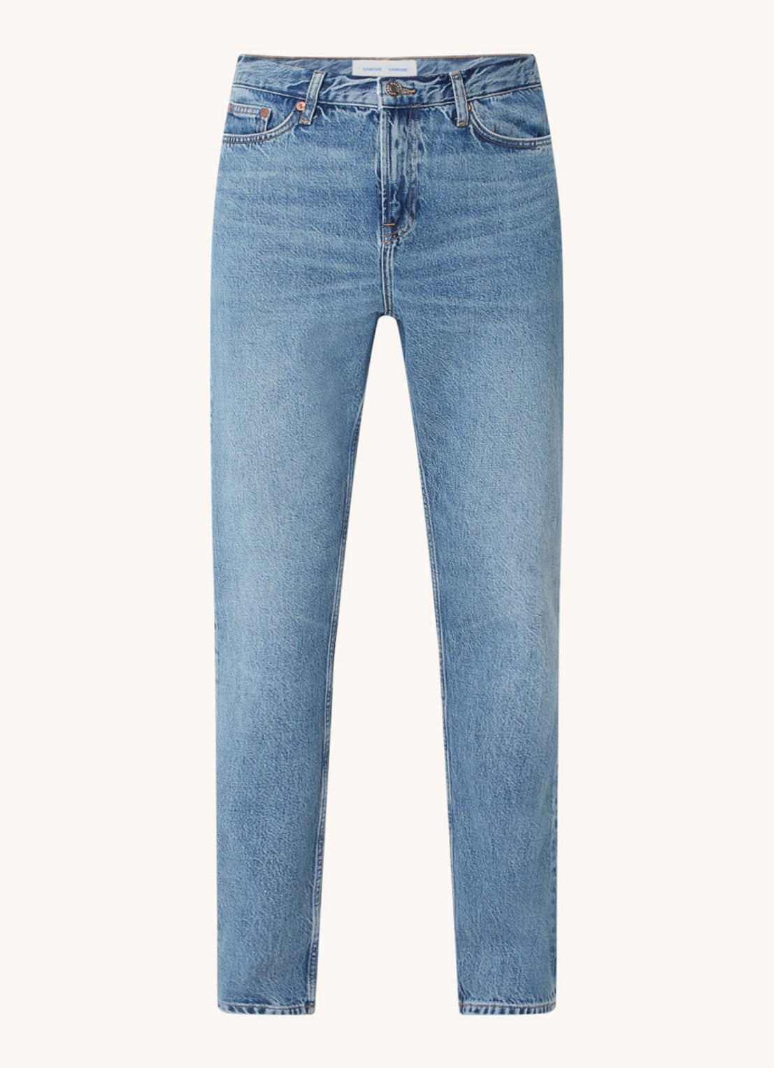 SAMSØE SAMSØE Cosmo straight leg jeans van  katoen met medium wassing - voorkant 3 indigo