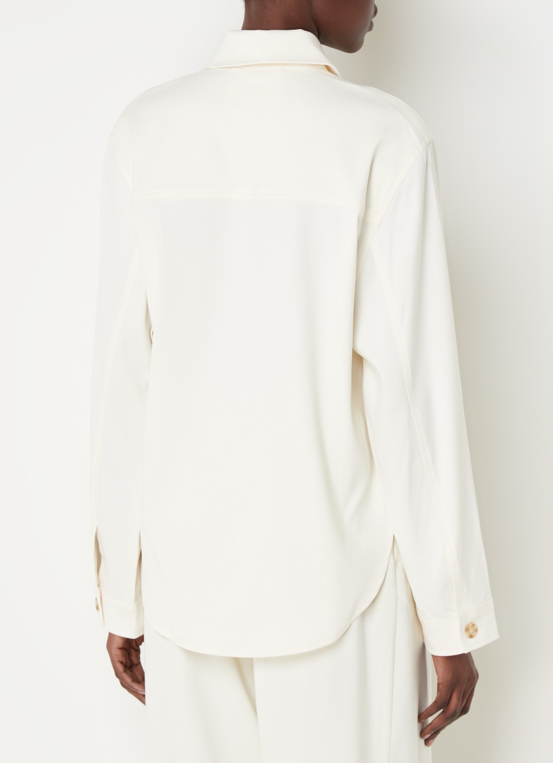 SAMSØE SAMSØE Esmel blouse met stretch  - achterkant 3 vanillegeel
