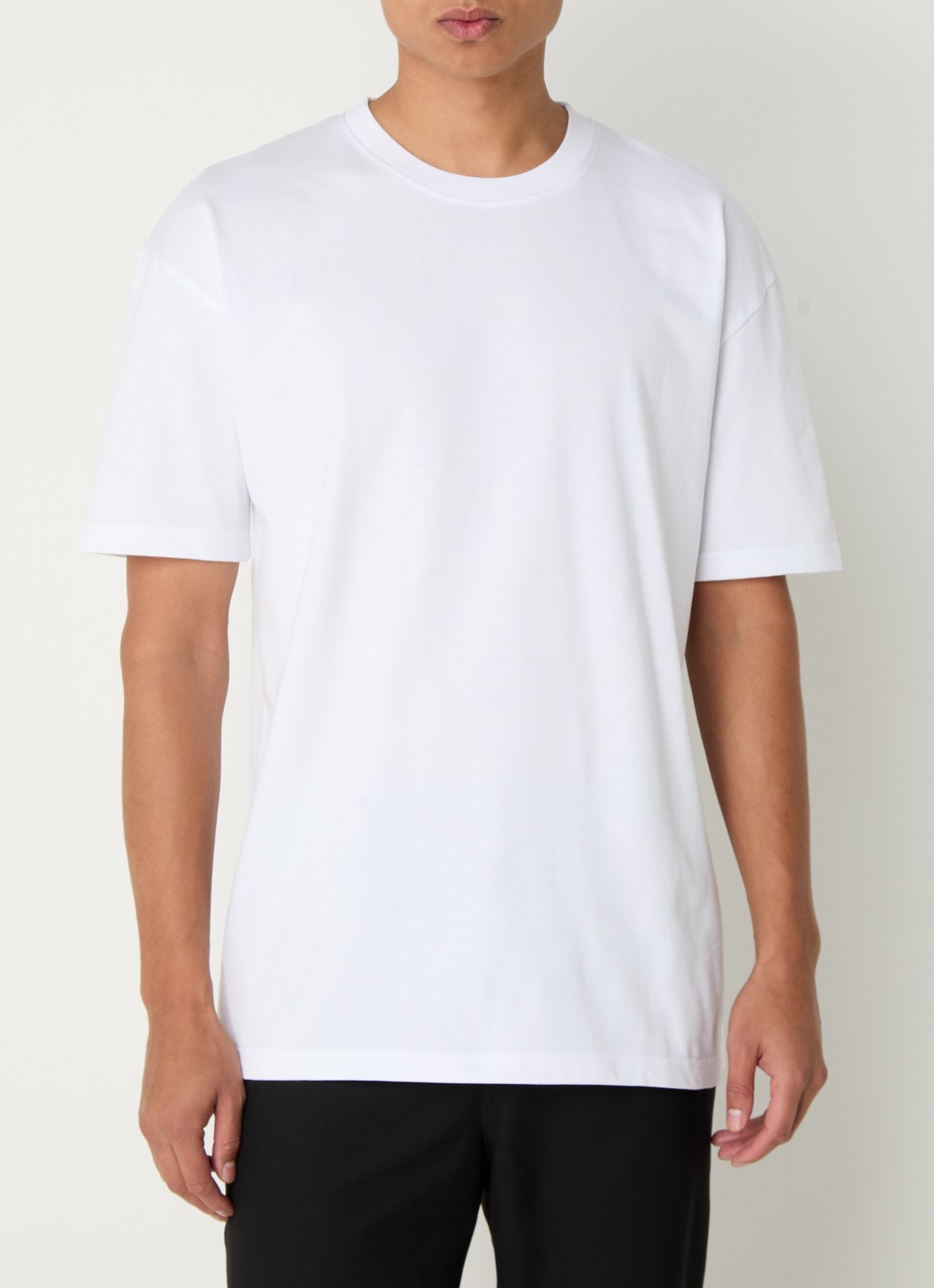 SAMSØE SAMSØE Hudson T-shirt van  katoen - detail wit