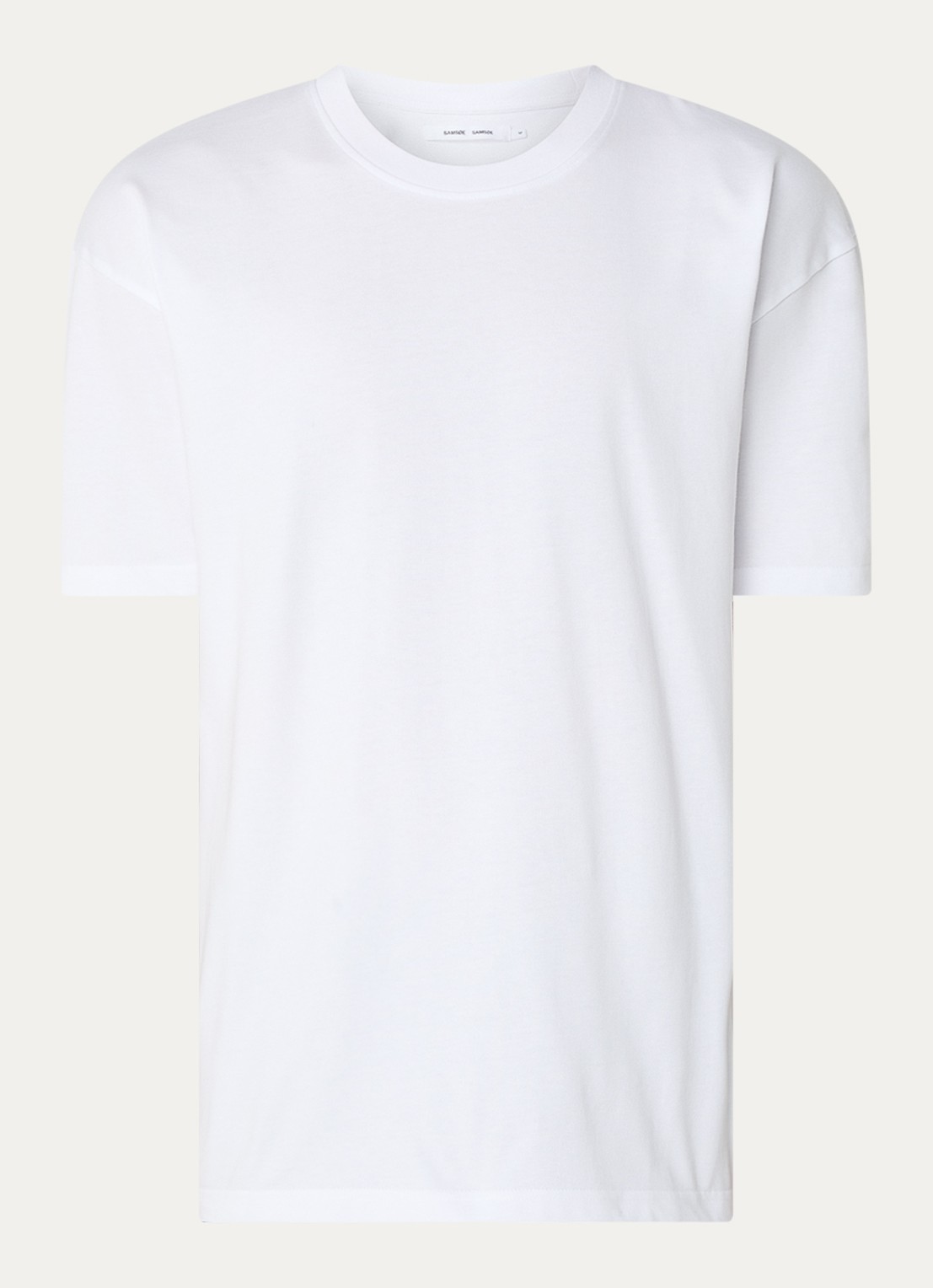 SAMSØE SAMSØE Hudson T-shirt van  katoen - voorkant 2 wit