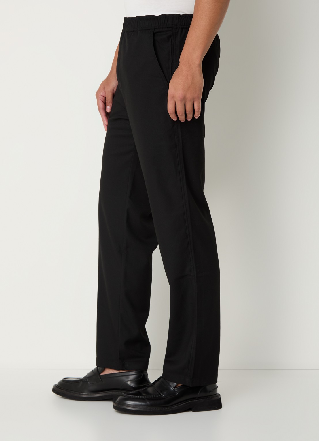 SAMSØE SAMSØE Jabari slim fit pantalon met steekzakken - detail 2 zwart