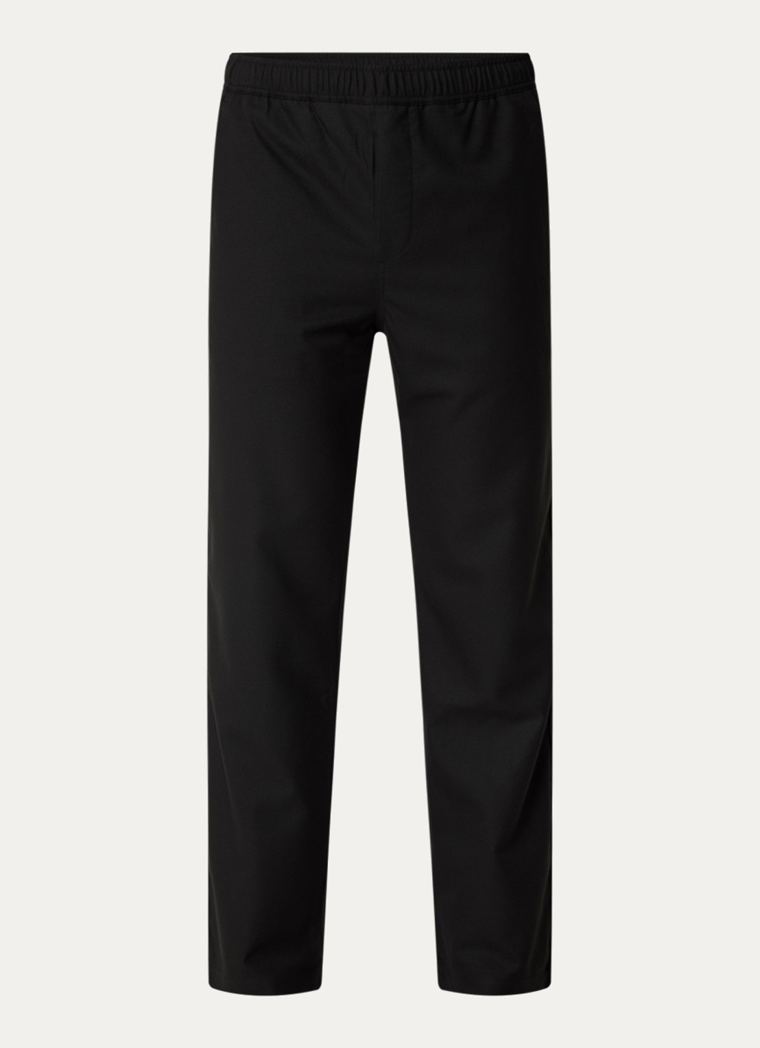 SAMSØE SAMSØE Jabari slim fit pantalon met steekzakken - voorkant 3 zwart