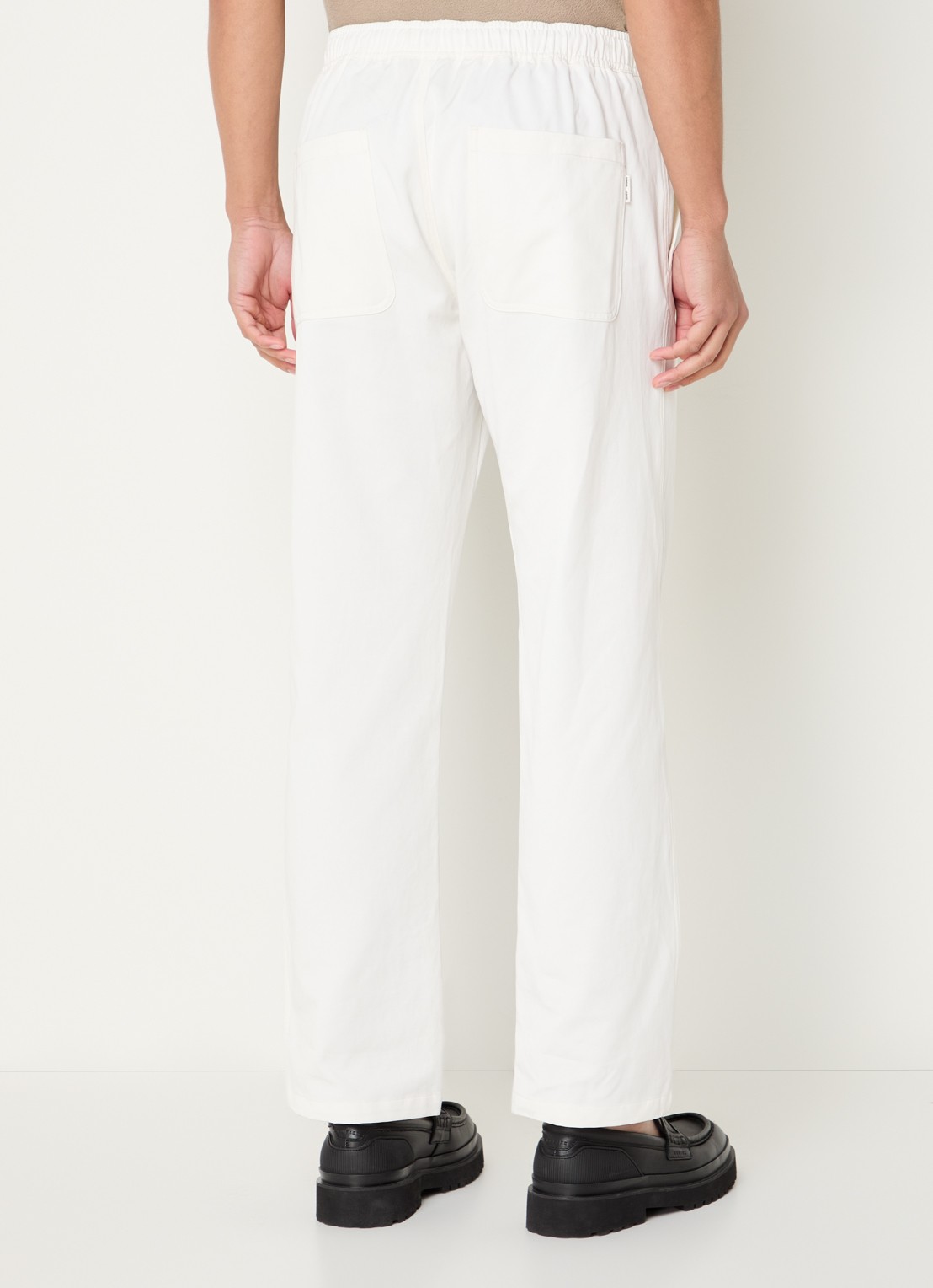 SAMSØE SAMSØE Jabari straight fit pantalon  - achterkant gebroken wit