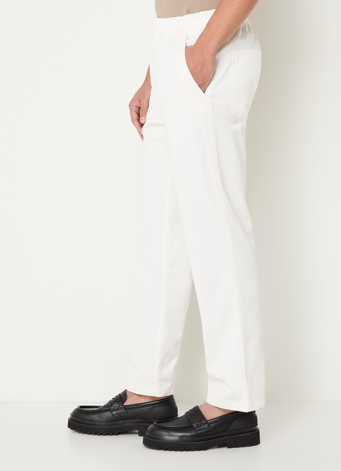 SAMSØE SAMSØE Jabari straight fit pantalon  - detail 3 gebroken wit