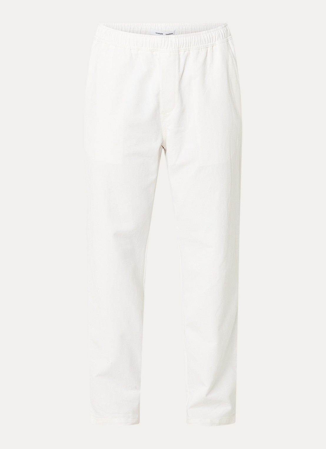 SAMSØE SAMSØE Jabari straight fit pantalon  - voorkant 4 gebroken wit