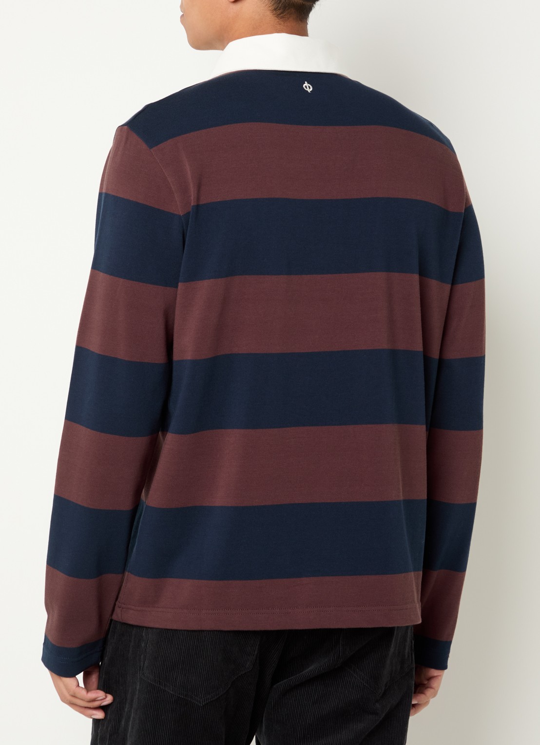 SAMSØE SAMSØE Kevin regular fit polo met streepprint - achterkant 2 multicolor
