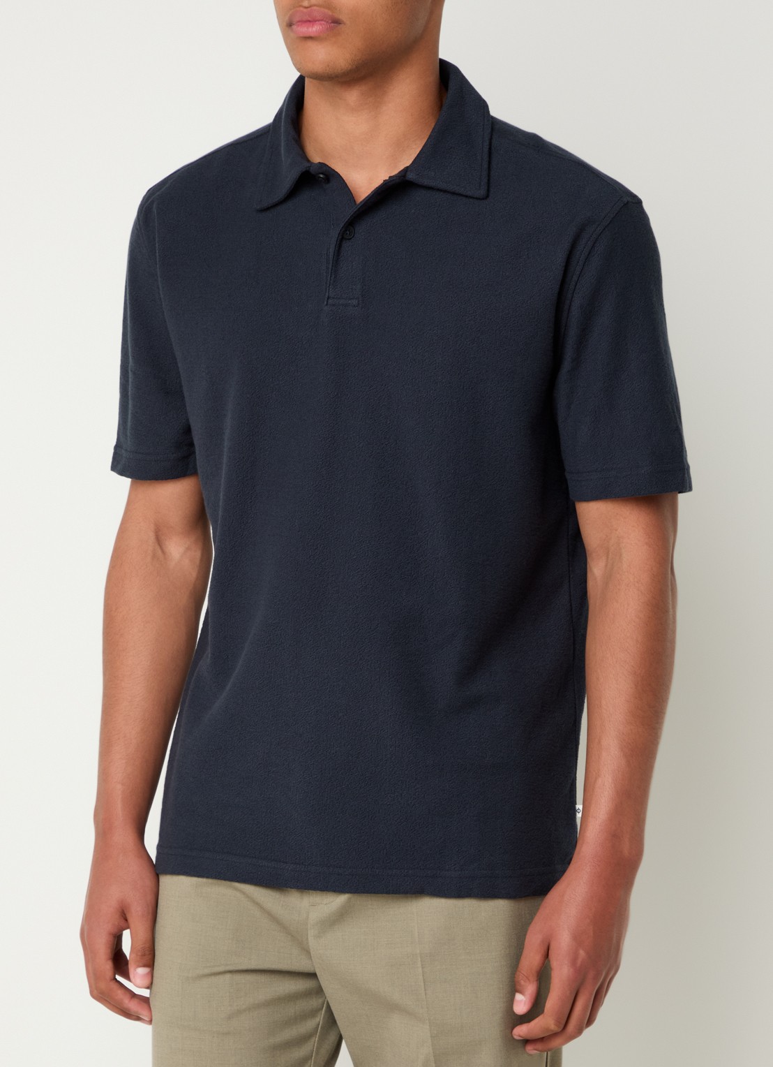 SAMSØE SAMSØE Kvistbro regular fit polo - detail donkerblauw