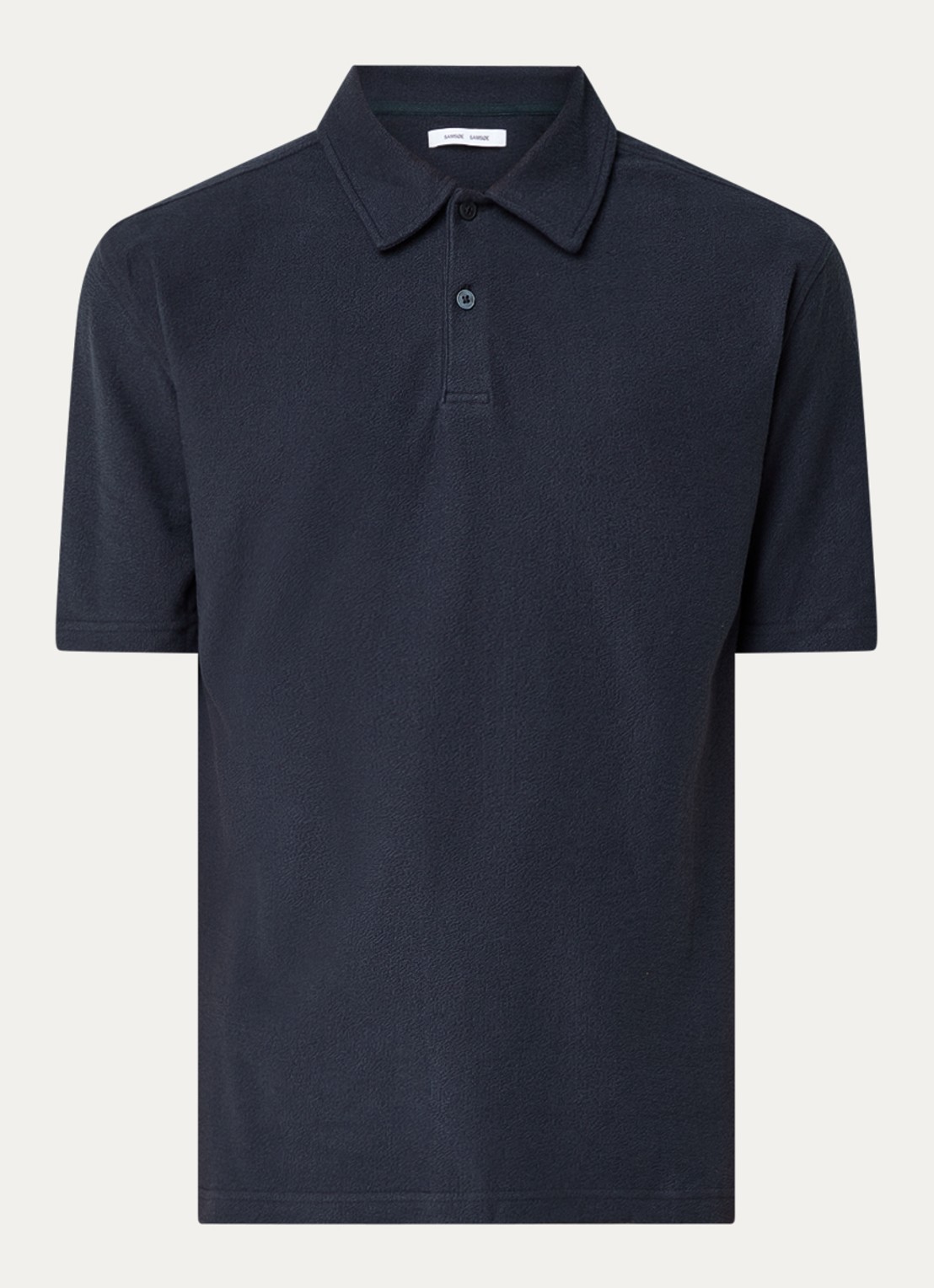 SAMSØE SAMSØE Kvistbro regular fit polo - voorkant 2 donkerblauw