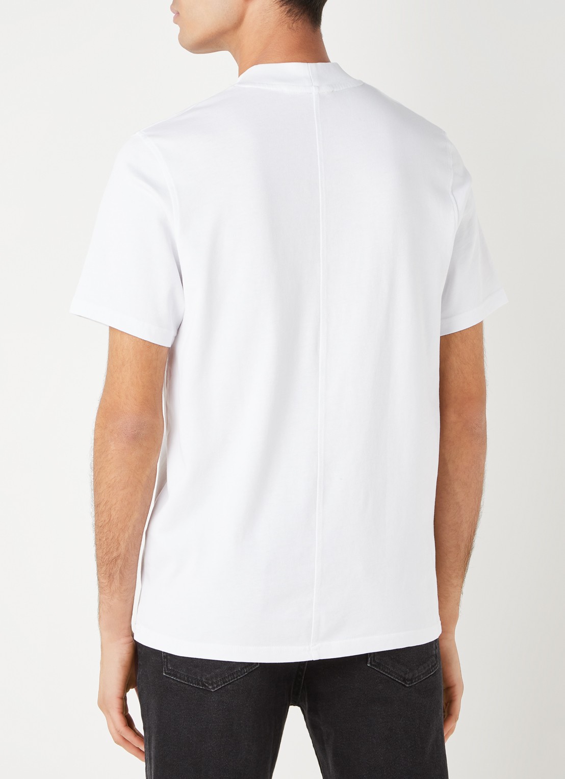 SAMSØE SAMSØE Norsbro T-shirt met opstaande kraag en logo - achterkant 5 wit