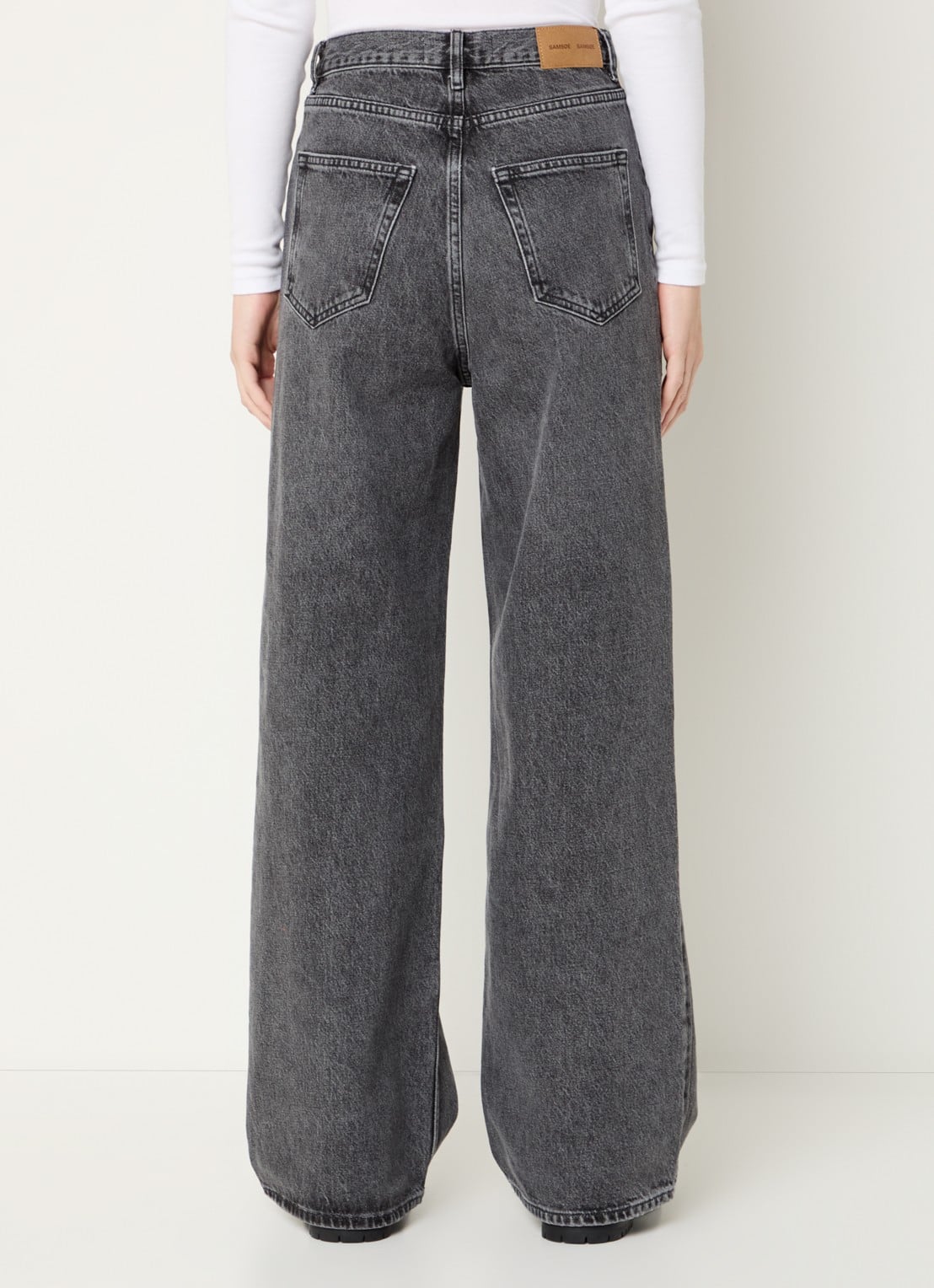 SAMSØE SAMSØE Rebecca loose fit jeans met gekleurde wassing - achterkant 5 antraciet