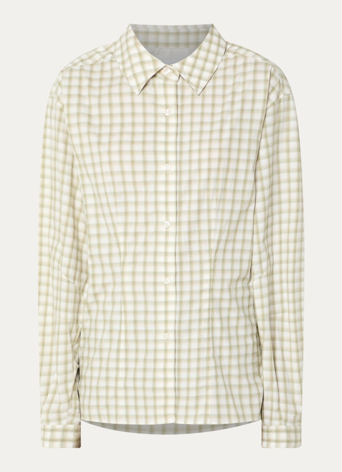 SAMSØE SAMSØE Saalesso blouse met ruitdessin - voorkant groen