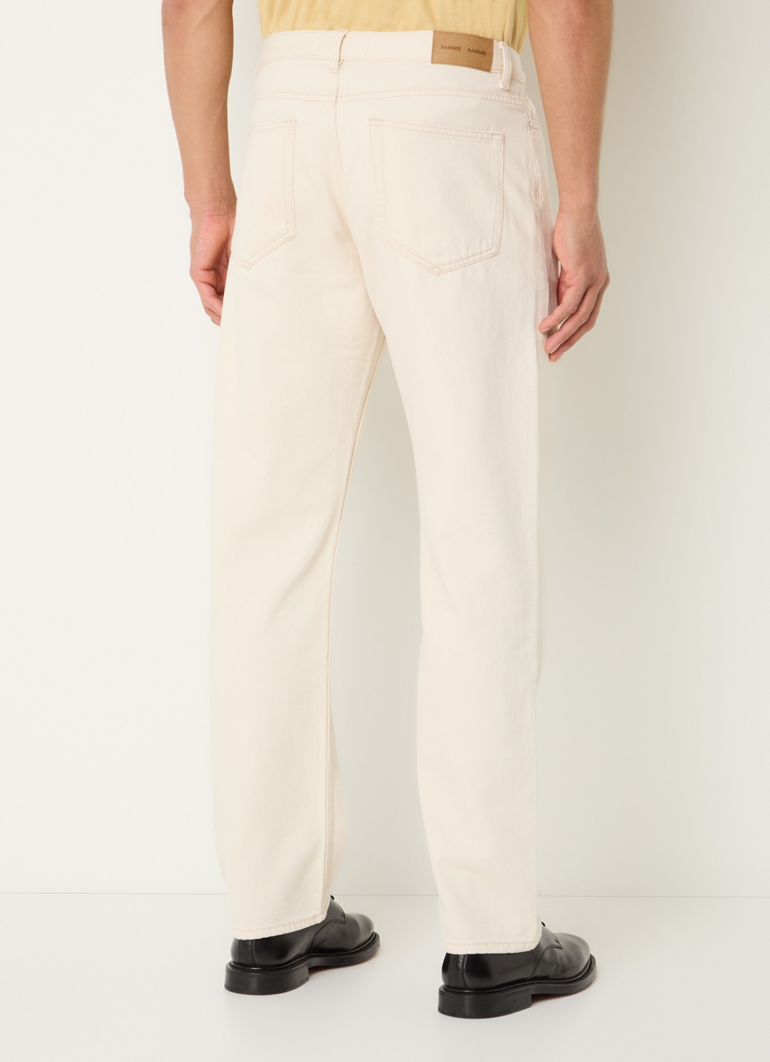 SAMSØE SAMSØE Saeddie straight leg jeans met gekleurde wassing - achterkant 3 beige