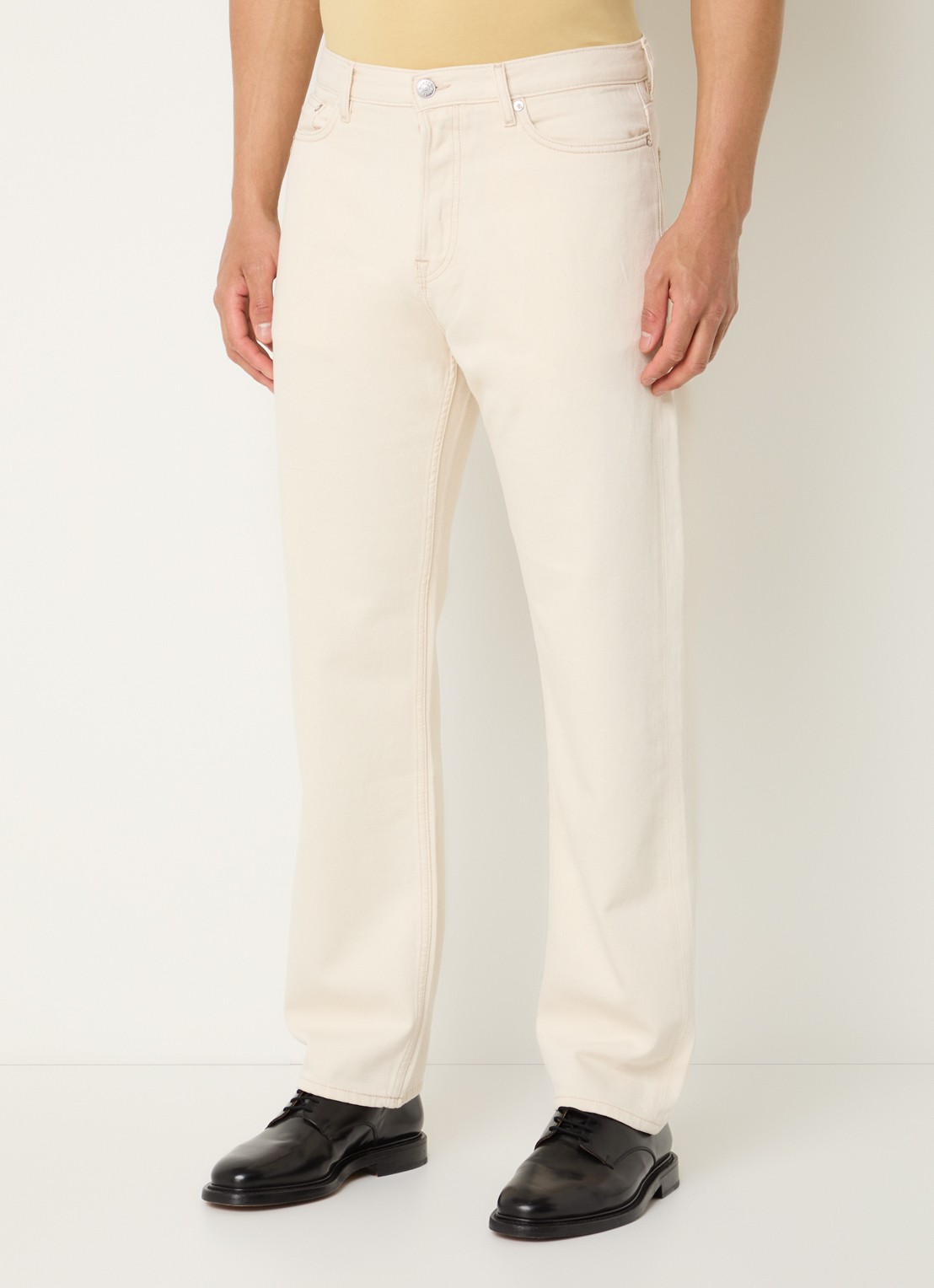 SAMSØE SAMSØE Saeddie straight leg jeans met gekleurde wassing - detail beige