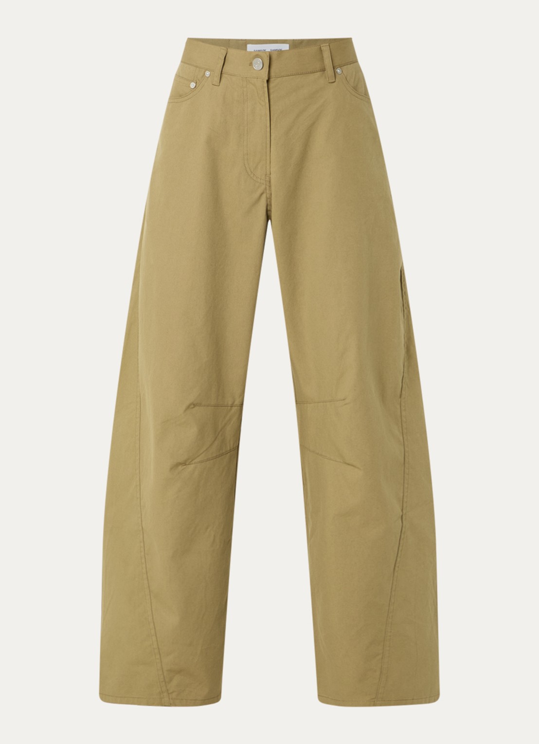 SAMSØE SAMSØE Saharpo high waist wide fit chino met steekzakken - voorkant 4 beige