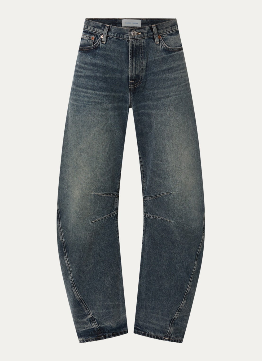 SAMSØE SAMSØE Saharpo mid waist wide fit jeans met medium wassing - voorkant 2 jeans