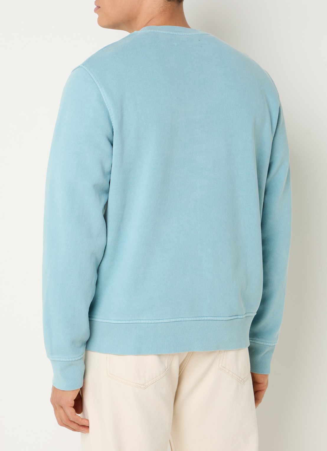SAMSØE SAMSØE Sajoel sweater met logo - achterkant 2 blauwgrijs
