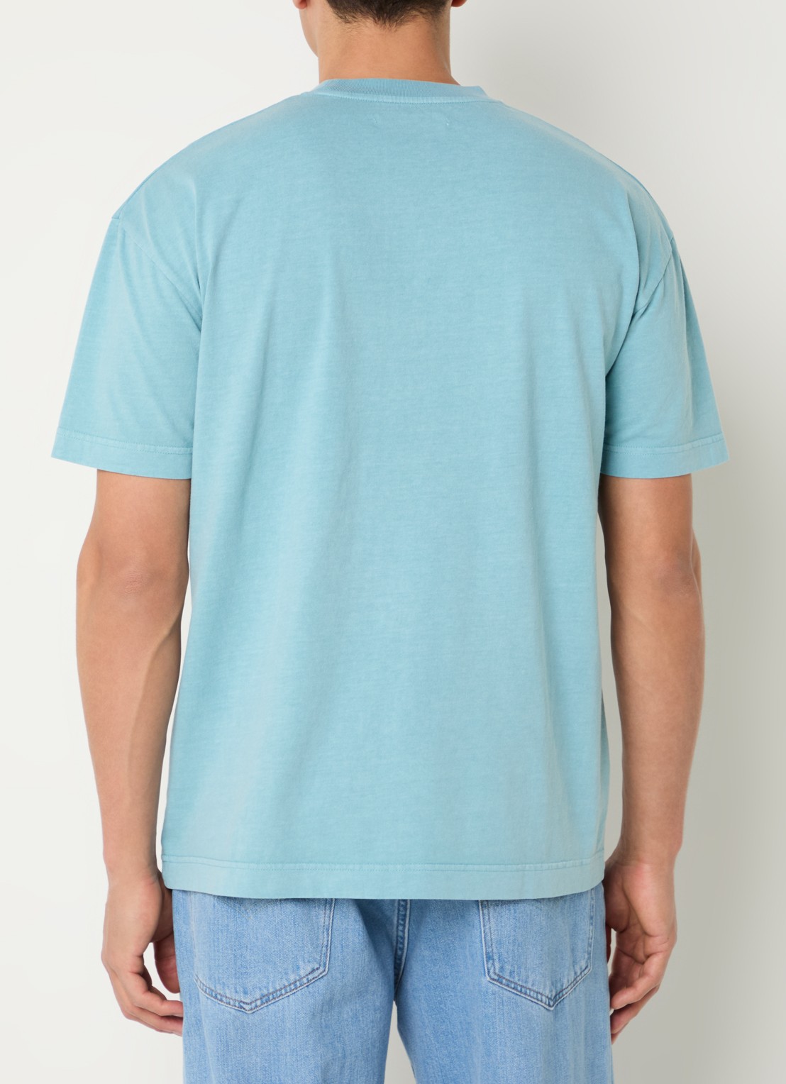 SAMSØE SAMSØE Sajoel T-shirt met logo - achterkant 4 aquablauw